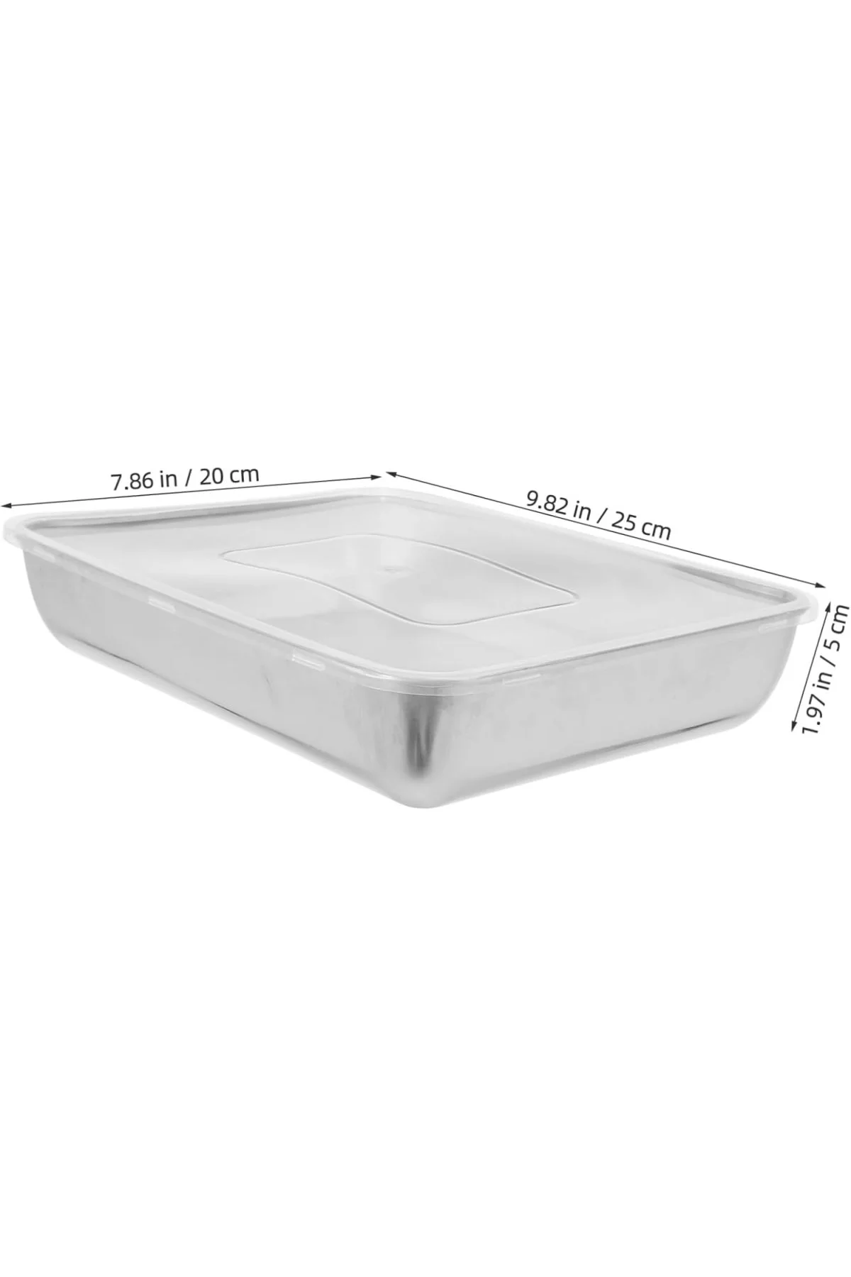 Çok Amaçlı Paslanmaz Çelik Fırın Ve Saklama Kabı (25x20x5 Cm) - Just Cheap Store Görsel 3