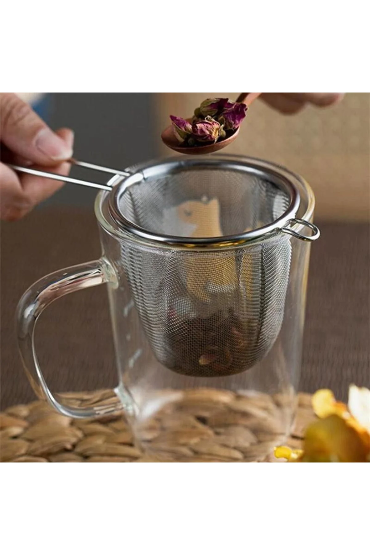 Paslanmaz Çelik Çay Ve Kahve Süzgeci - İnce Gözenekli - Just Cheap Store Görsel 5