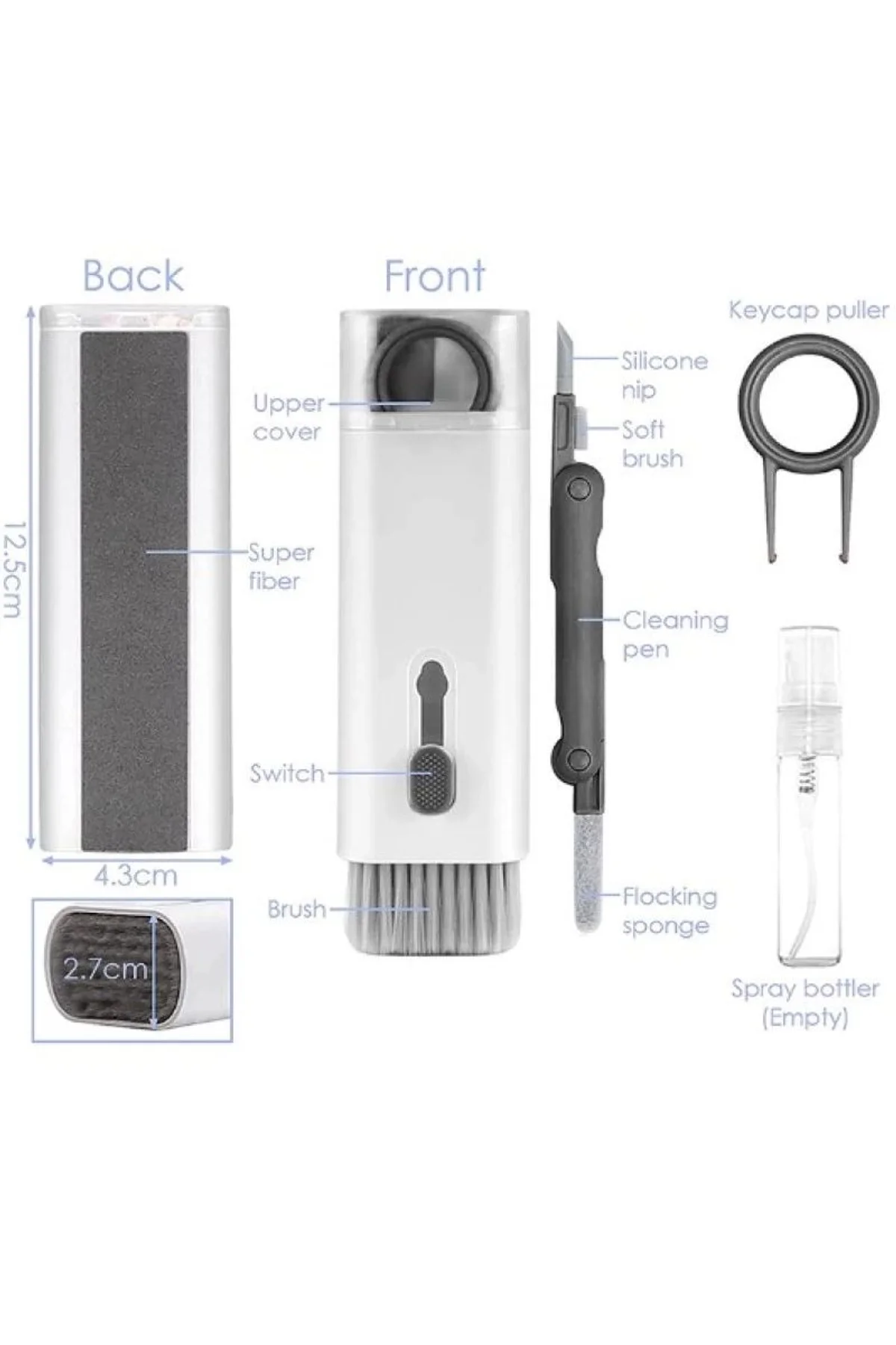 Çok Fonksıyonlu 7 In 1 Aırpods Klavye Ekran Kulaklık Temızleme Kıtı - Just Cheap Store Görsel 5