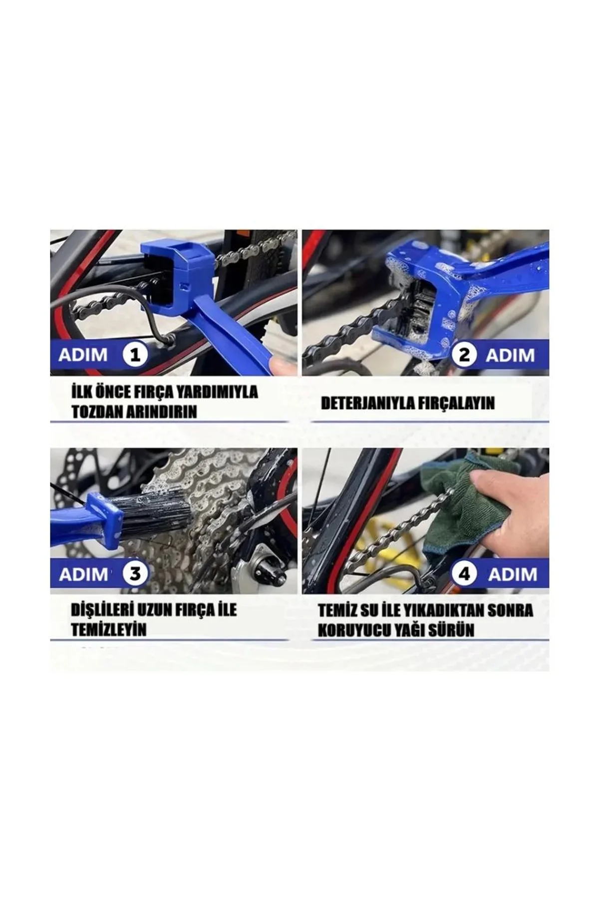 Motorsiklet Bisiklet Zinciri Temizleme Fırçası Çift Taraflı - Just Cheap Store Görsel 5
