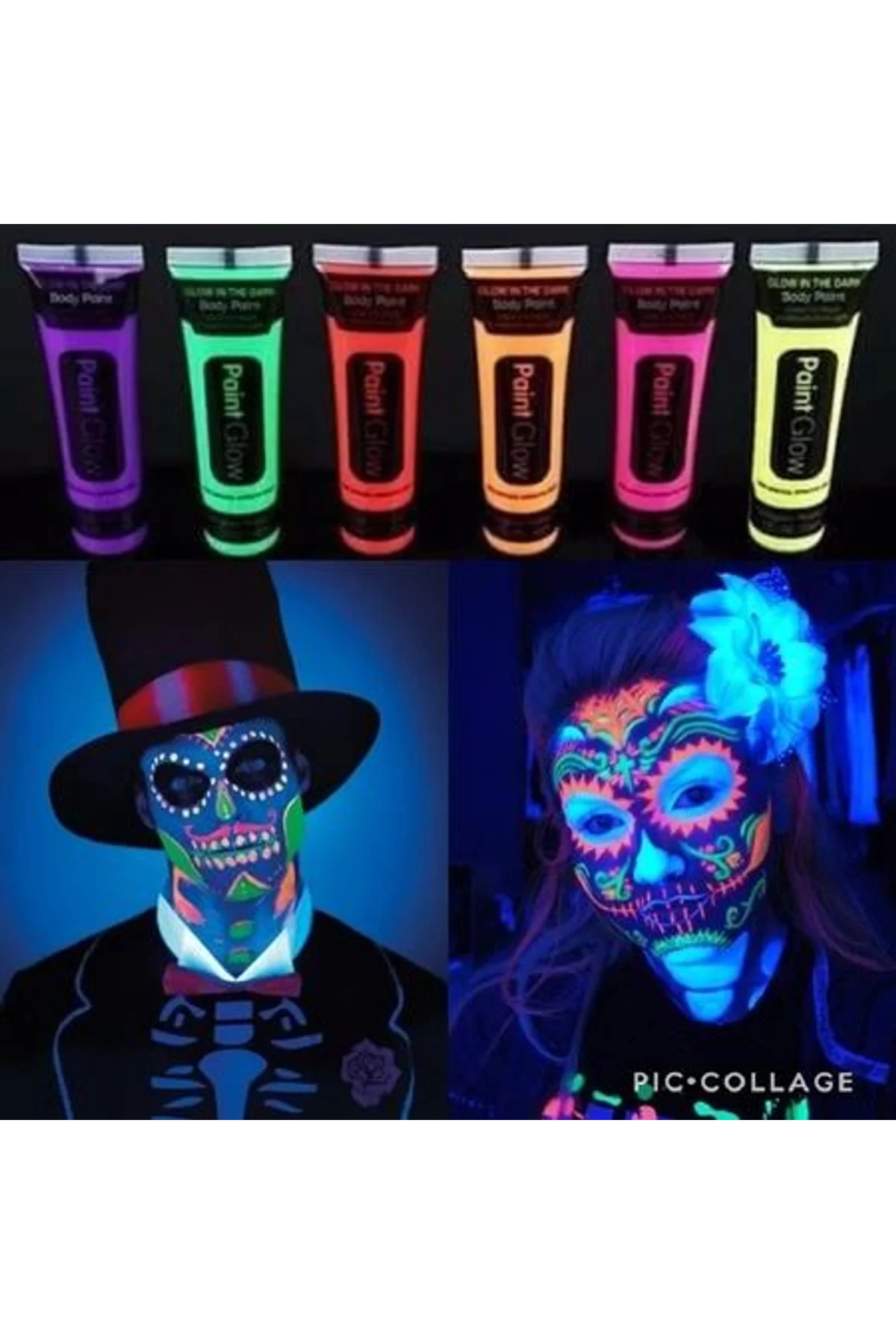 Neonlu Glow Parti Yüz Boyası 6 Renk 6 Adet - Just Cheap Store Görsel 2