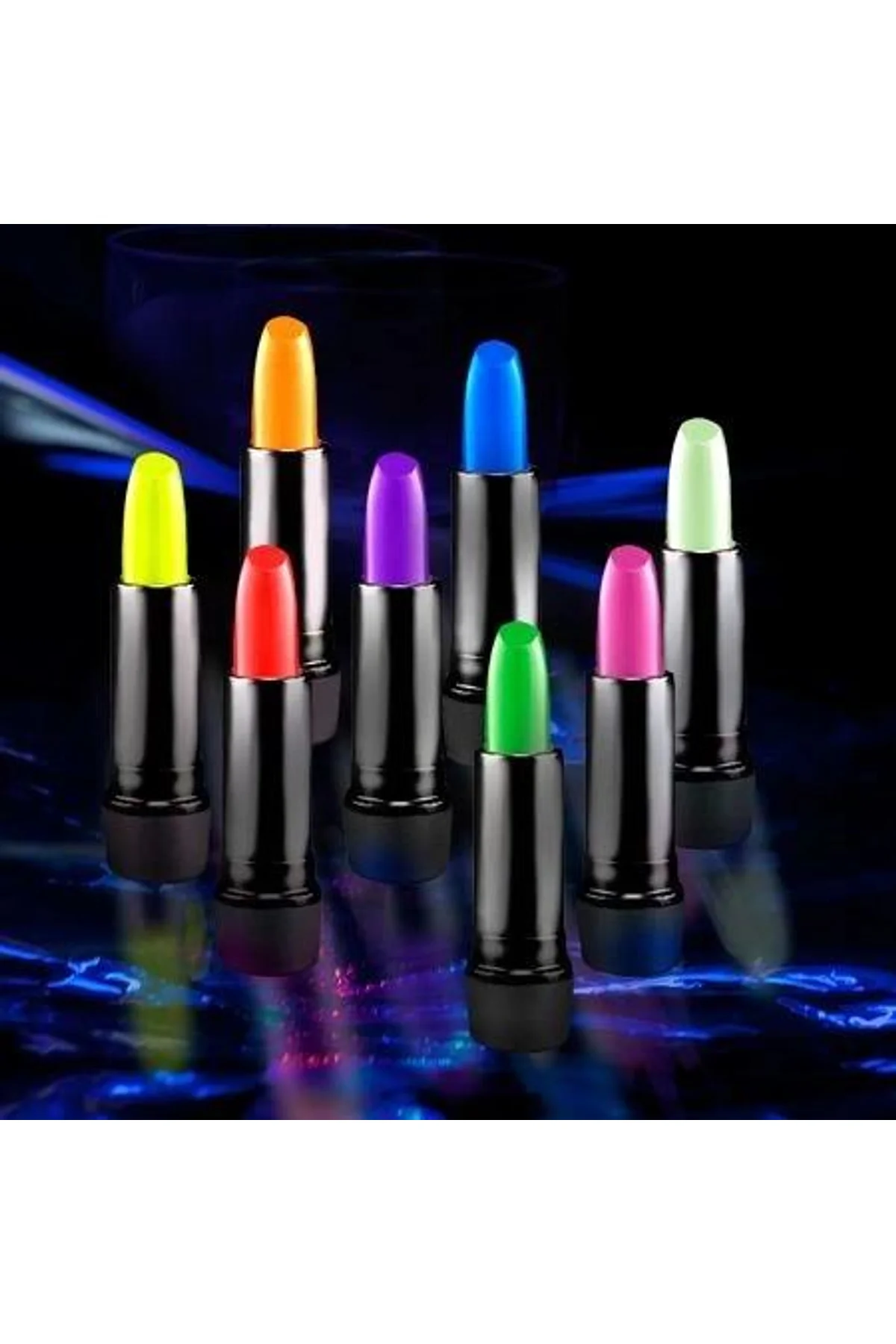 Karanlıkta Parlayan Yanan Uv Neon Ruj Yüz Boyama 6 Adet 6 Renk - Just Cheap Store Görsel 4