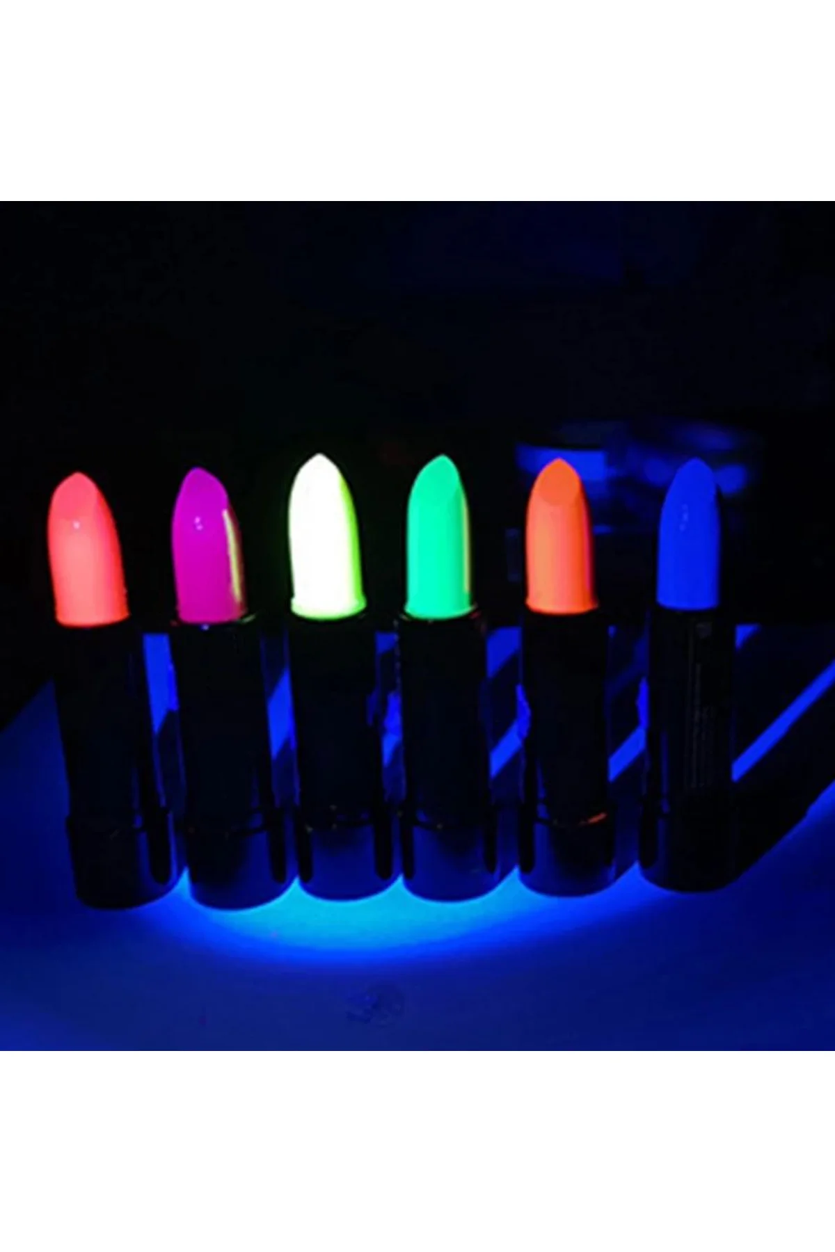 Karanlıkta Parlayan Yanan Uv Neon Ruj Yüz Boyama 6 Adet 6 Renk - Just Cheap Store Görsel 2