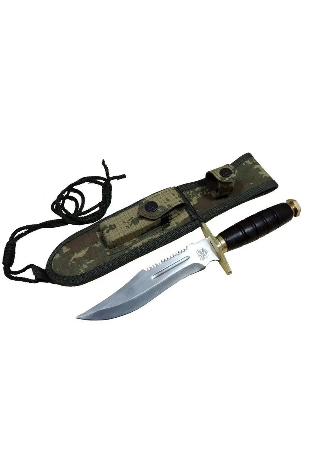 T.c. Standart Komando Bıçağı 30 Cm - Tırtıklı, Kamuflaj Kılıflı