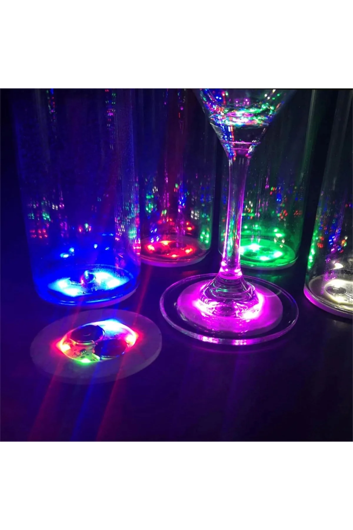 Işıklı Yapışkanlı Bardak Altı Aparatı Ledli 3 Modlu 6 Cm Çap 1 Adet - Just Cheap Store Görsel 2