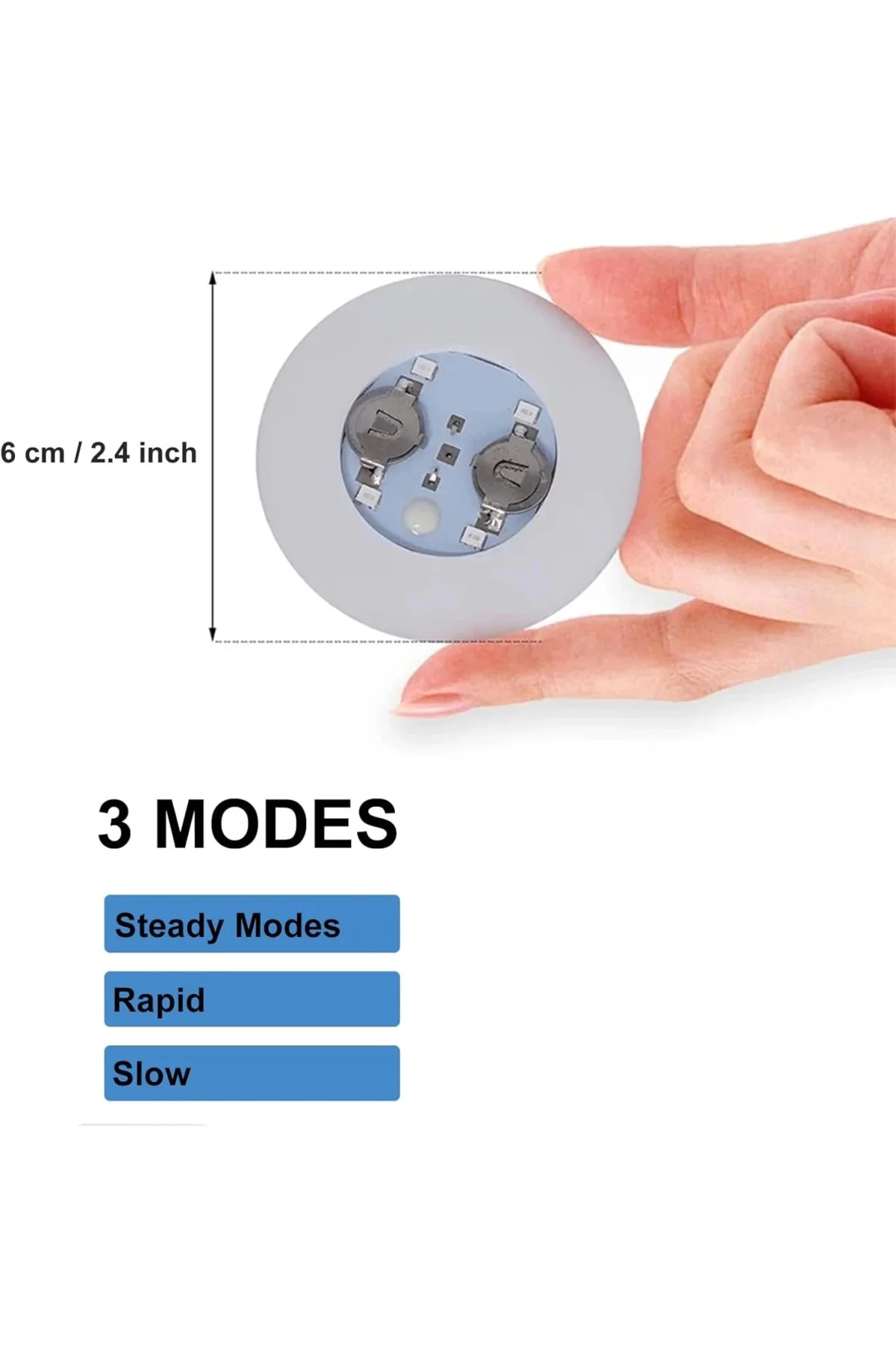 Işıklı Yapışkanlı Bardak Altı Aparatı Ledli 3 Modlu 6 Cm Çap 1 Adet - Just Cheap Store Görsel 4