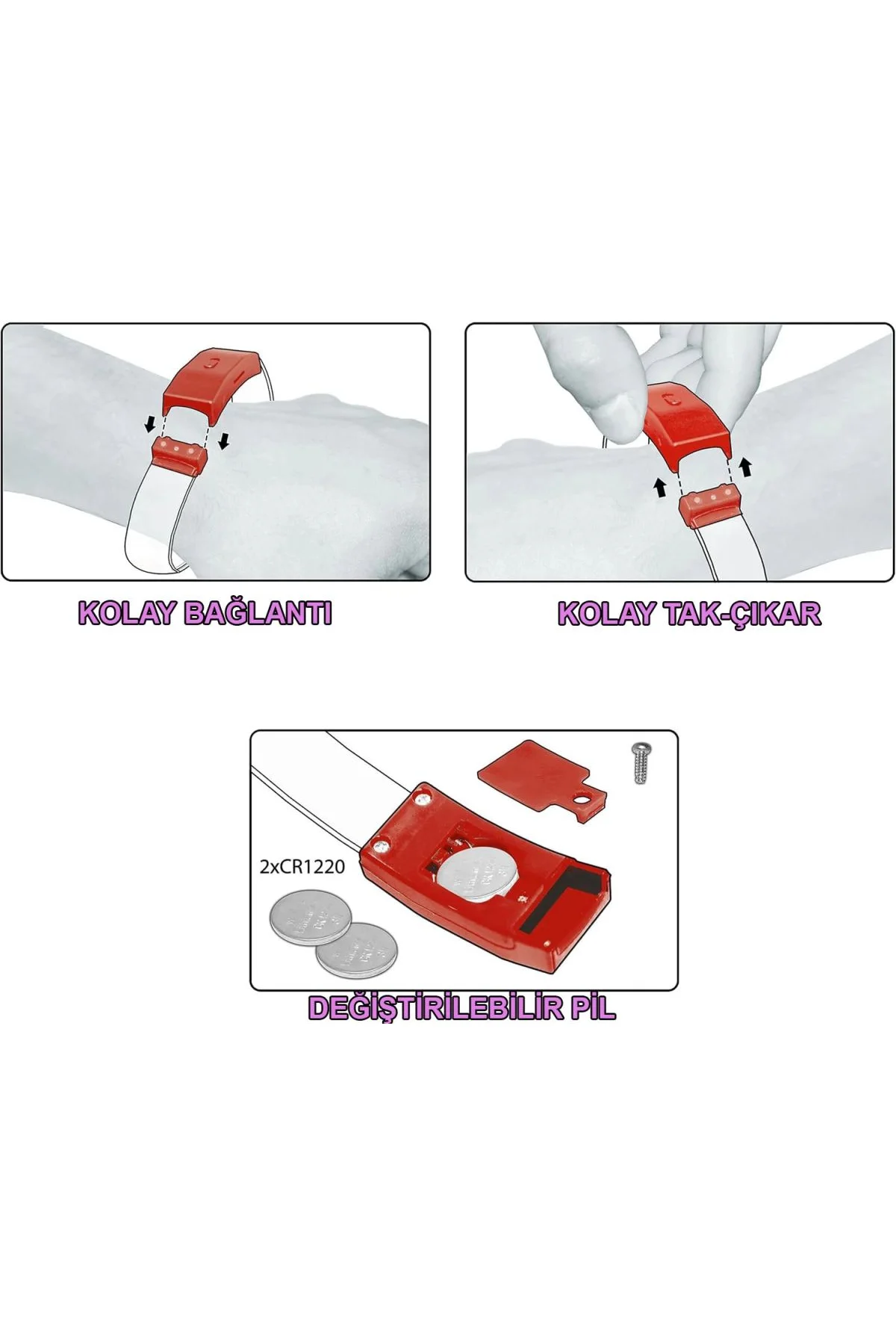 Festival Parti Led Bileklik Baskı Yapılabilir 3 Farklı Mod Işıklı 1 Adet - Just Cheap Store Görsel 3