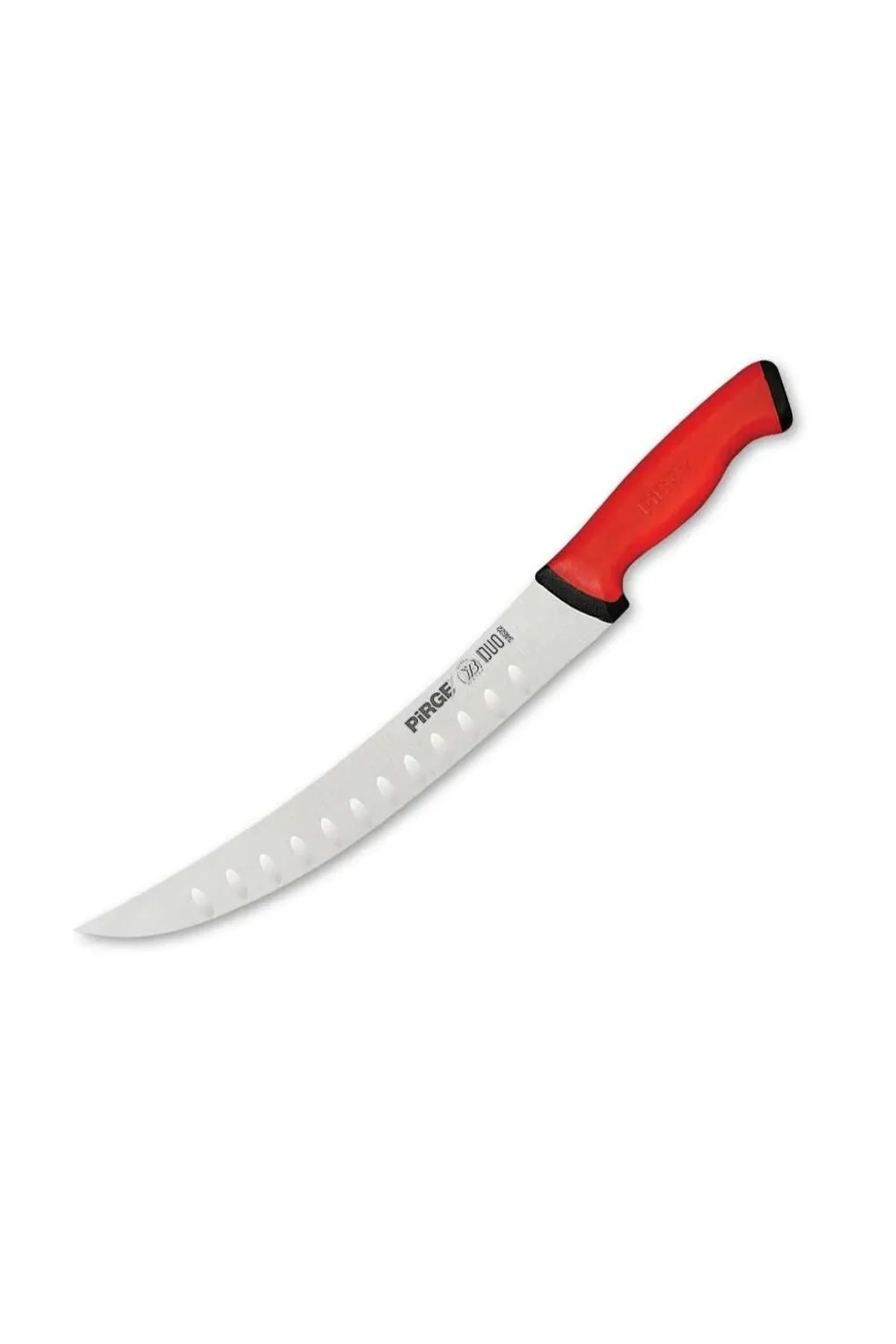 34622 Duo Kıvrık Nusret Tip Oluklu Et Doğrama, Kesme, Dilimleme, Trimleme Bıçağı 21 Cm - Kaymaz Sap
