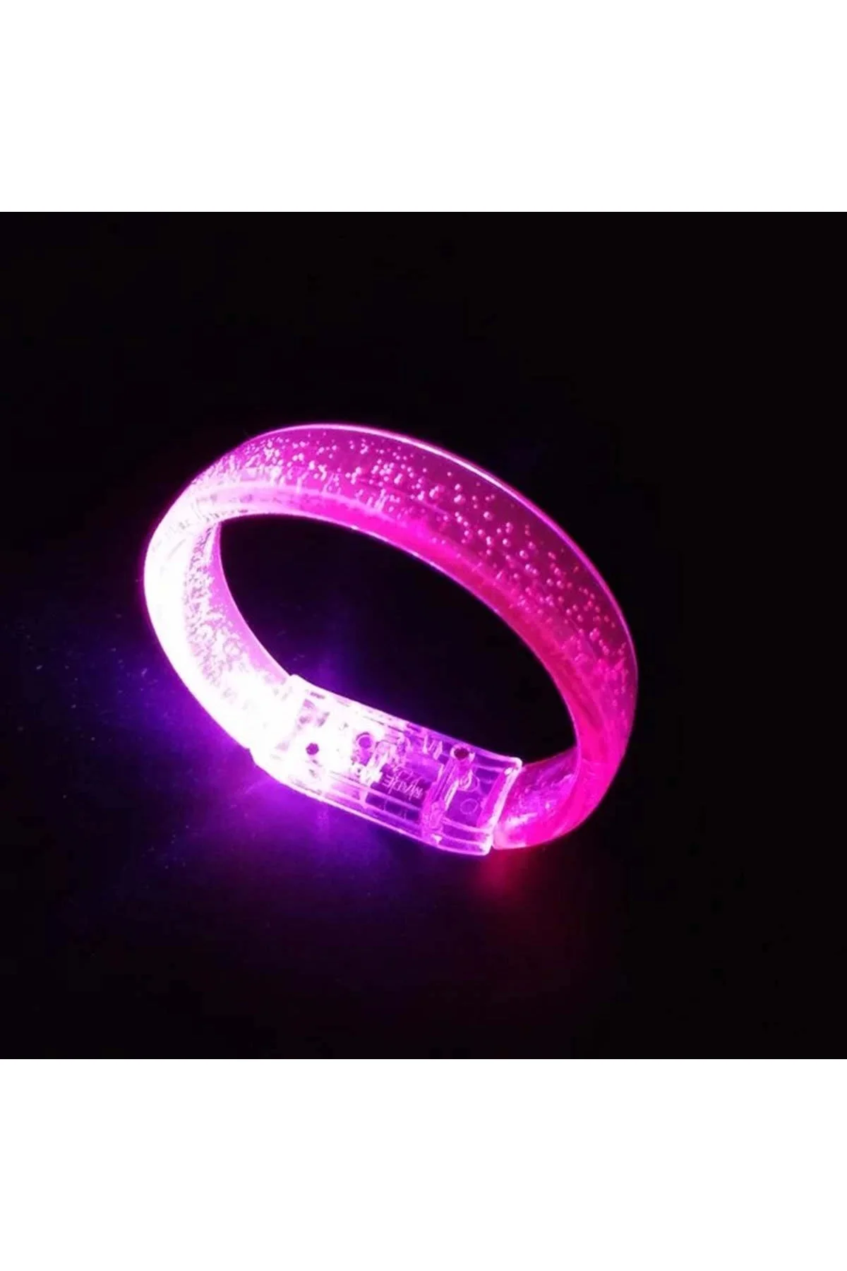 Pembe Led Işıklı Baskı Yapılabilen Pilli Bileklik Bilezik 1,5 Cm Genişlik - Just Cheap Store Görsel 4