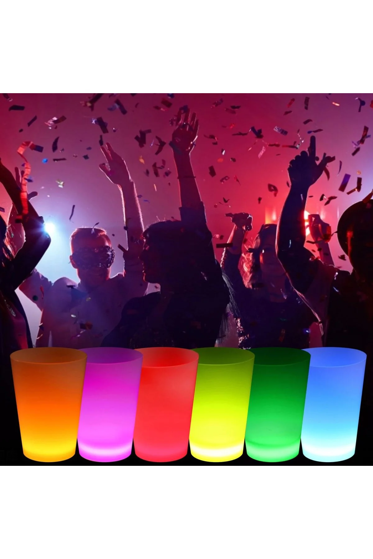 Neon Parti Glow Bardak 1.5 Oz Karışık Renk 1 Adet Tekli - Just Cheap Store Görsel 2