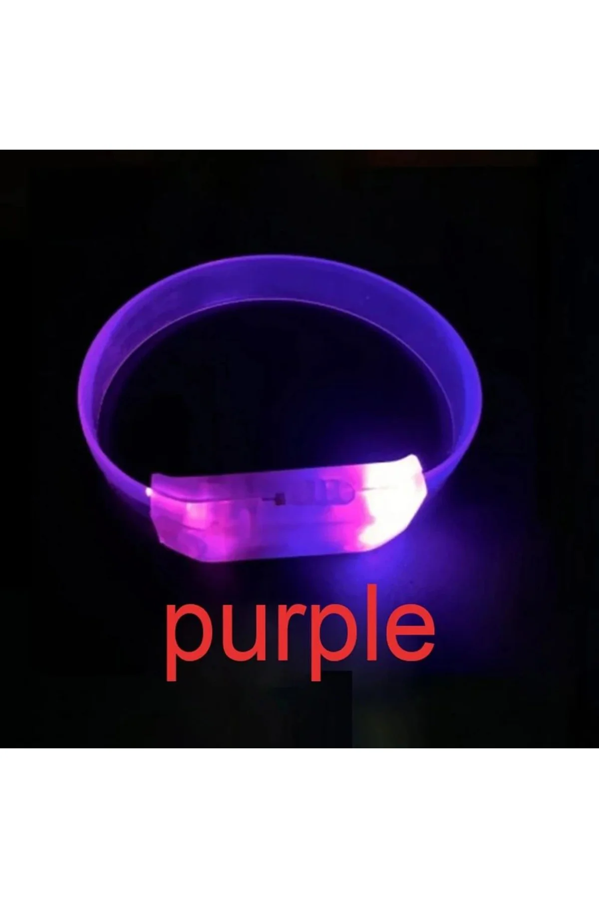 3 Modlu Pilli Led Işıklı Esnek Parti Bilekliği Mor - Just Cheap Store Görsel 3