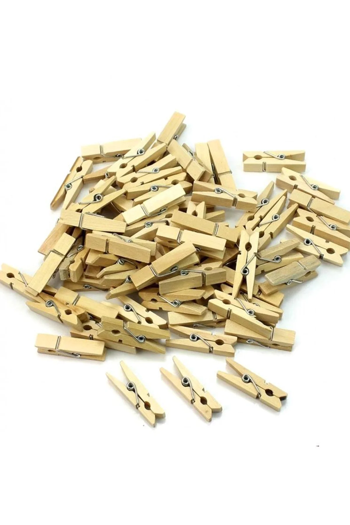 100'lü Ahşap Mandal 2.5cm (10'lu Paket-1000 Adet)