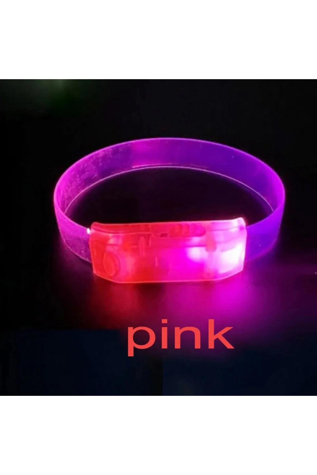 3 Modlu Pilli Led Işıklı Esnek Parti Bilekliği Pembe - Just Cheap Store Görsel 3