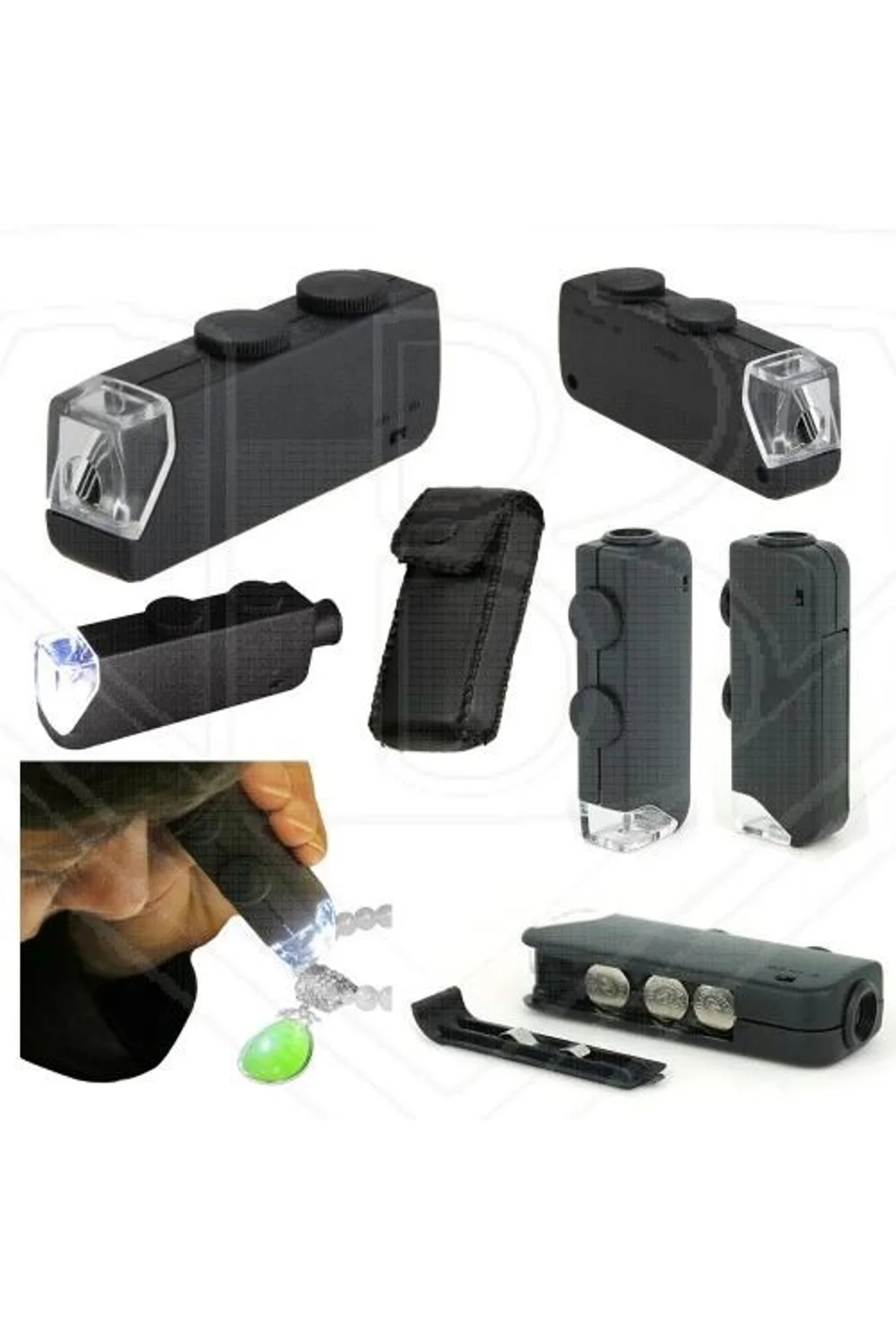 Mini 60x 100x Zoom Lens Odak Takı Led Cep Mikroskop Büyüteç - Just Cheap Store Görsel 3