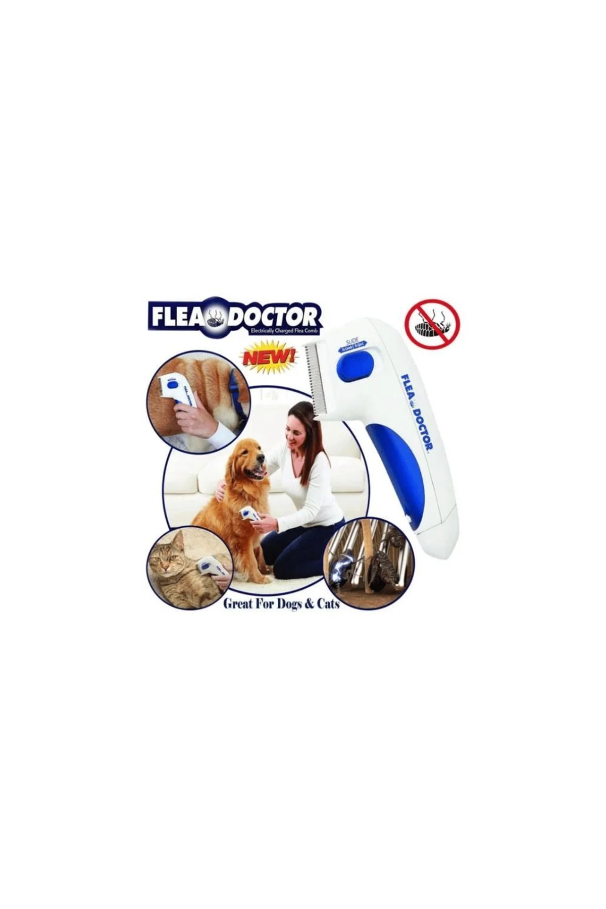 Flea Doctor Kedi Ve Köpekler İçin Pilli Pire Tarağı - Just Cheap Store Görsel 3