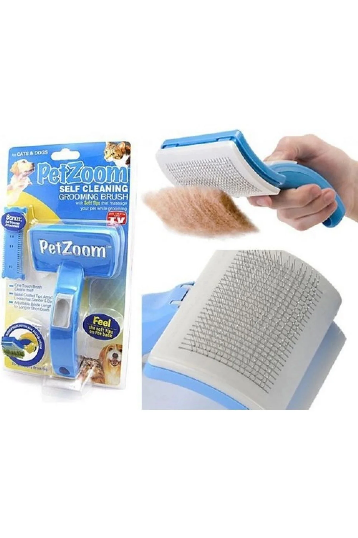 Lüks Basmalı Kedi Köpek Tarağı – Tüy Toplama Ve Temizleme, Ergonomik, Kolay Kullanım