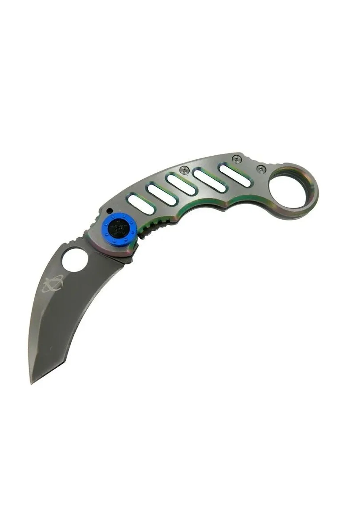 X05bl Gümüş Karambit 17 Cm - Metal Saplı, Manuel