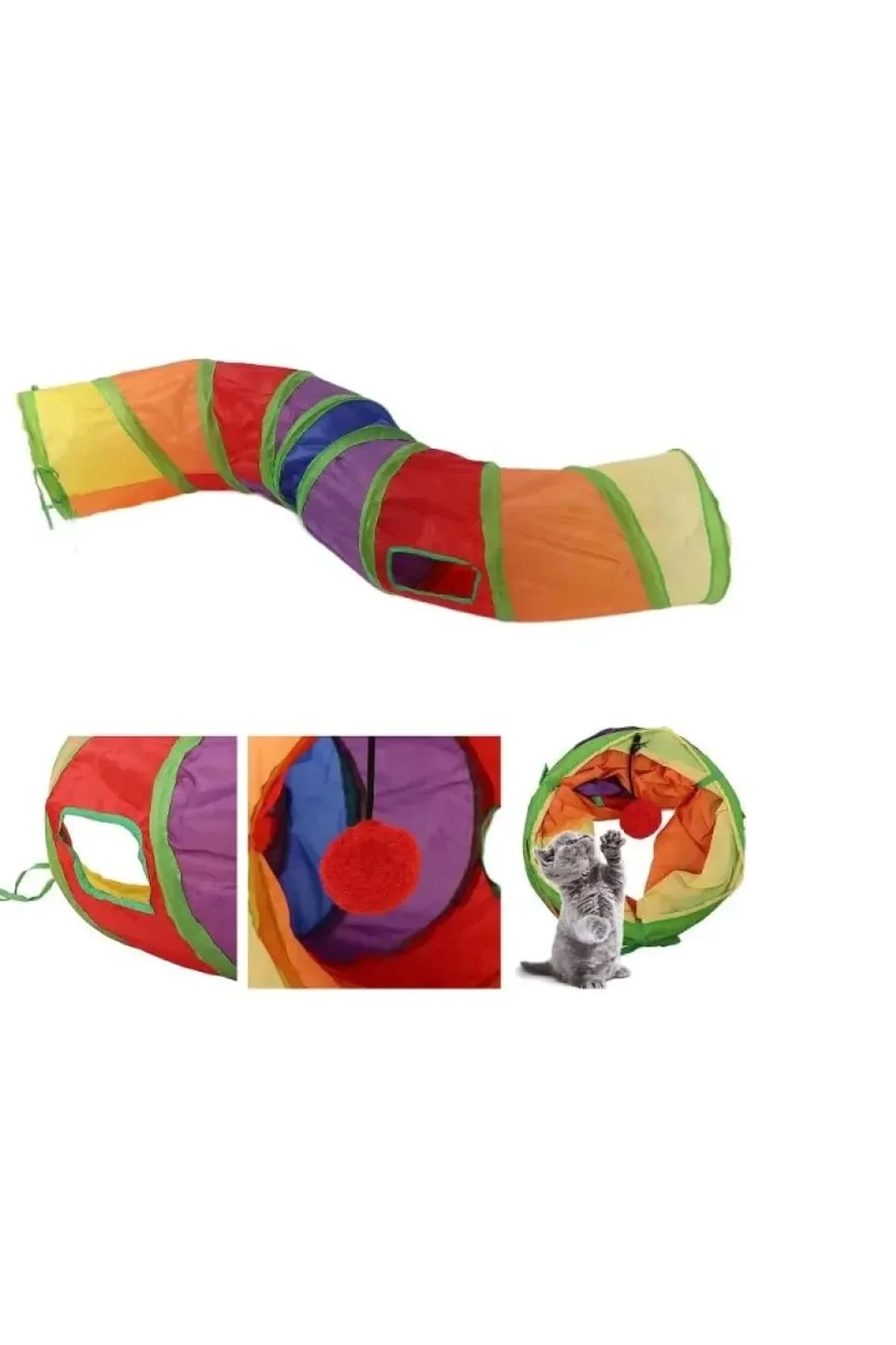 Kedi Oyun Tüneli 117 Cm - Just Cheap Store Görsel 3