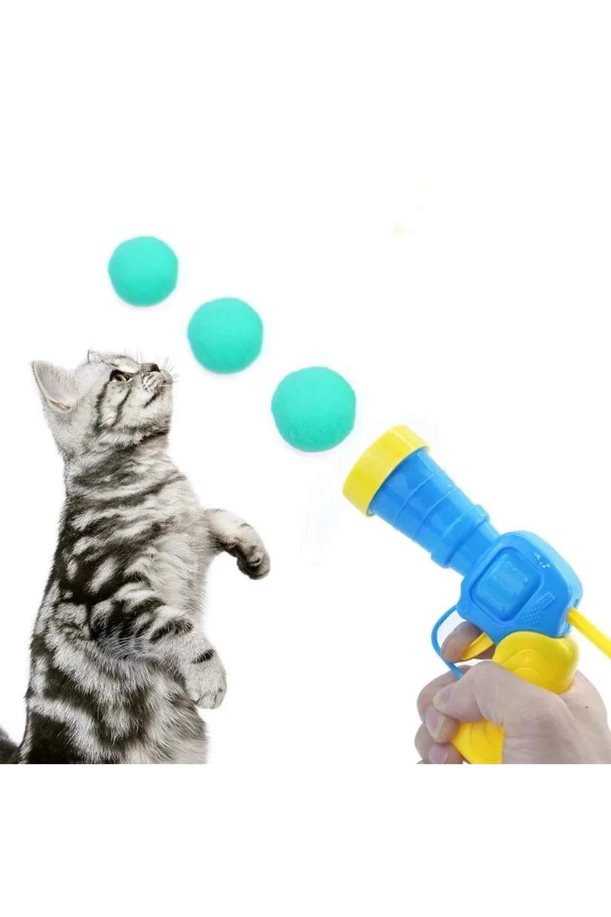 Peluş Top Atan İnteraktif Kedi Oyuncağı - Just Cheap Store Görsel 4