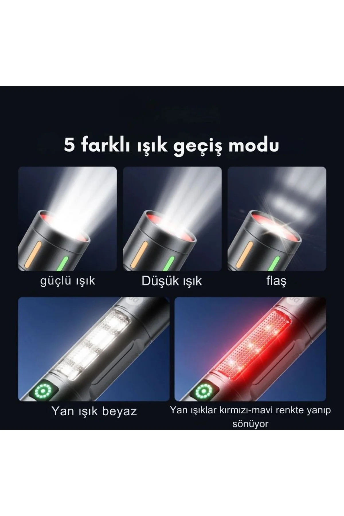 Gold Police Gp-222 Çok Fonksiyonlu Kamp Lambası 1000 Lümen - Just Cheap Store Görsel 5