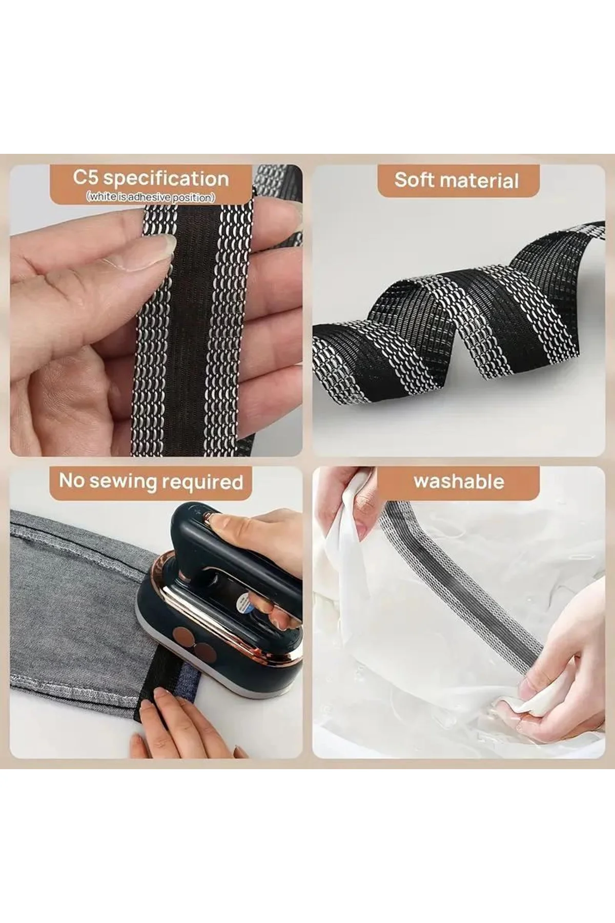 Kendinden Yapışkanlı Pantolon Kıvırma Şeridi - Just Cheap Store Görsel 3