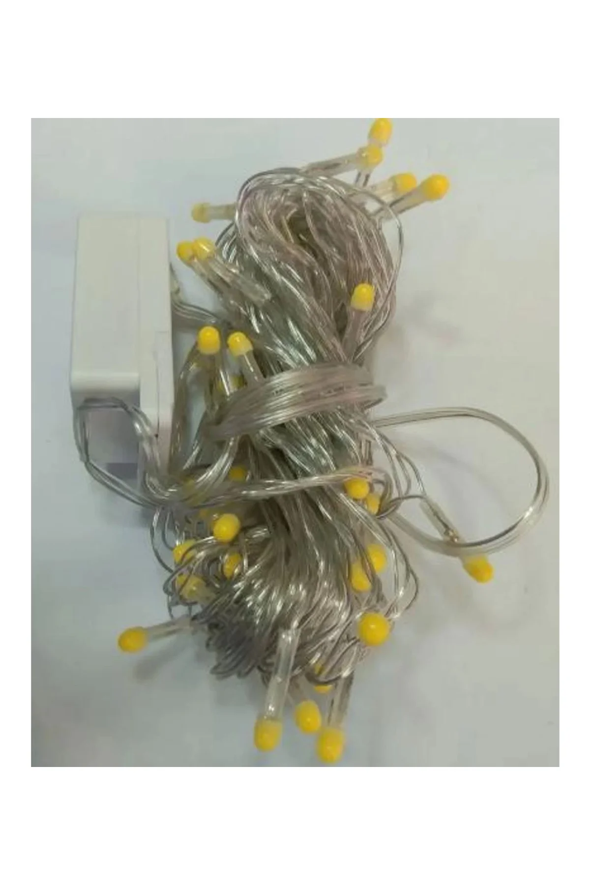 10m 100 Led Damla Uçlu Led Işık Beyaz Işık Şeffaf Kablo