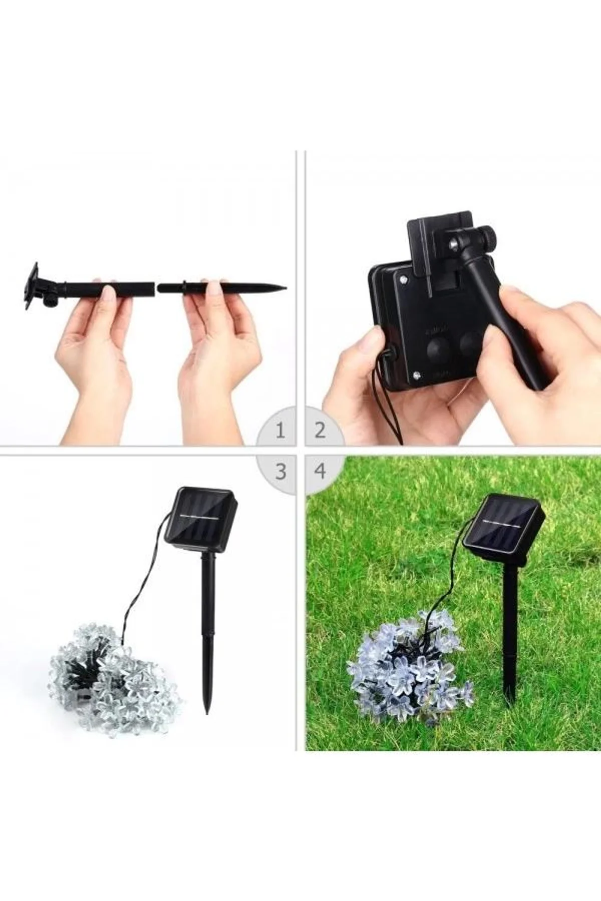 Solar 30 Ledli Çiçekli Günışığı Bahçe Aydınlatma Dekorasyon Güneş Enerjili - Just Cheap Store Görsel 3
