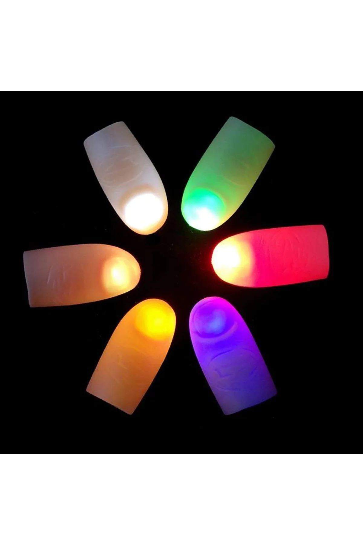 Led Işıklı Renkli Sihirli Parmak Işıklı Parmak Şaka Parmak 1 Adet - Just Cheap Store Görsel 2