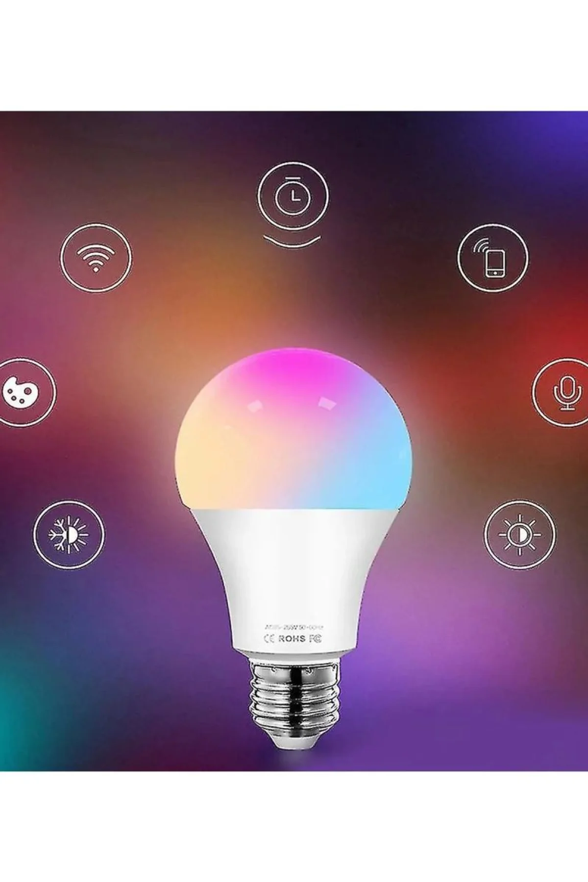 Akıllı Rgb Led Lamba Ampul 9w 50hz 800 Lümen - Just Cheap Store Görsel 3