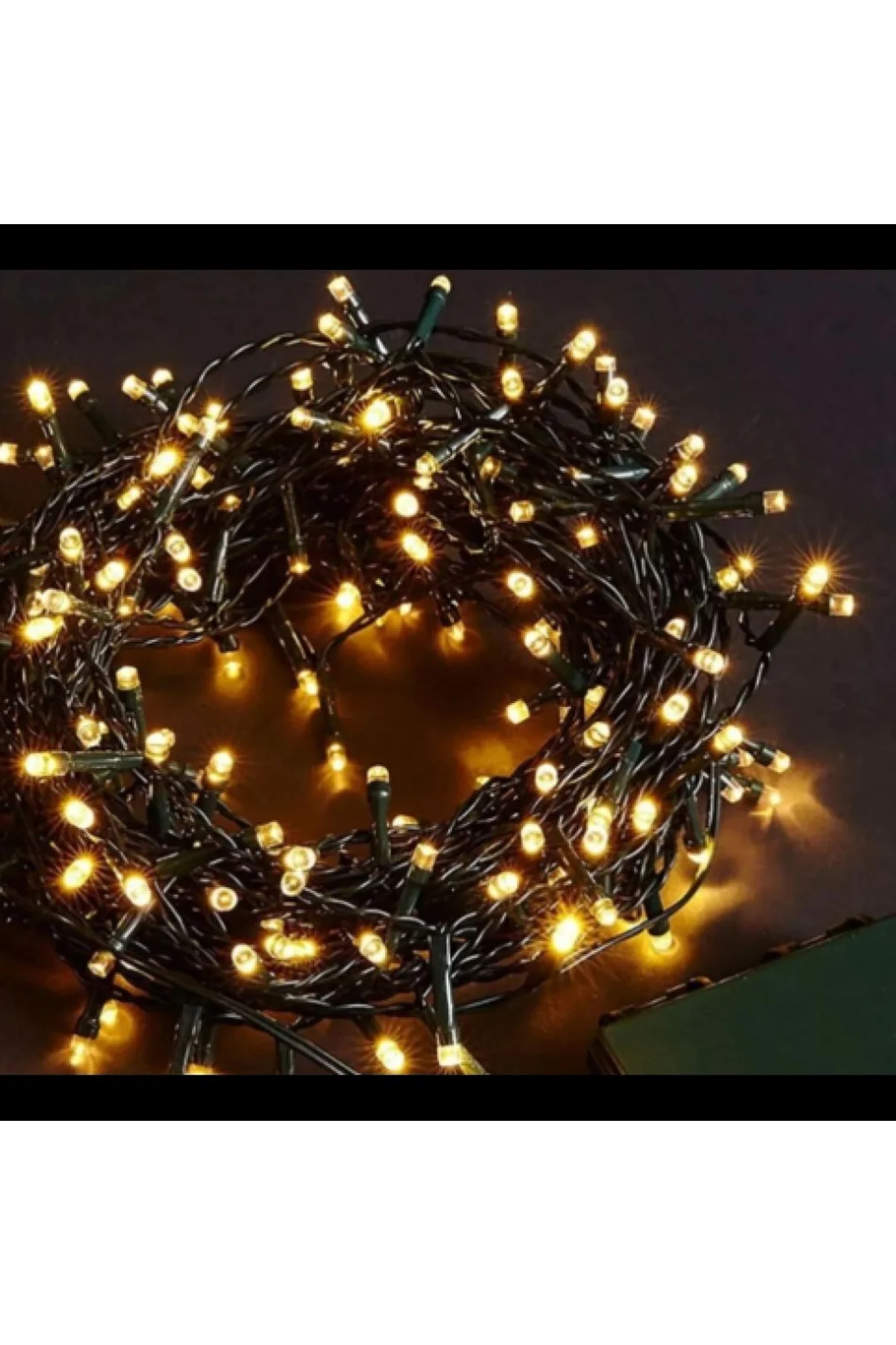 10m 100 Led Boncuk Lamba Gün Işığı Siyah Kablo Mz-18-4