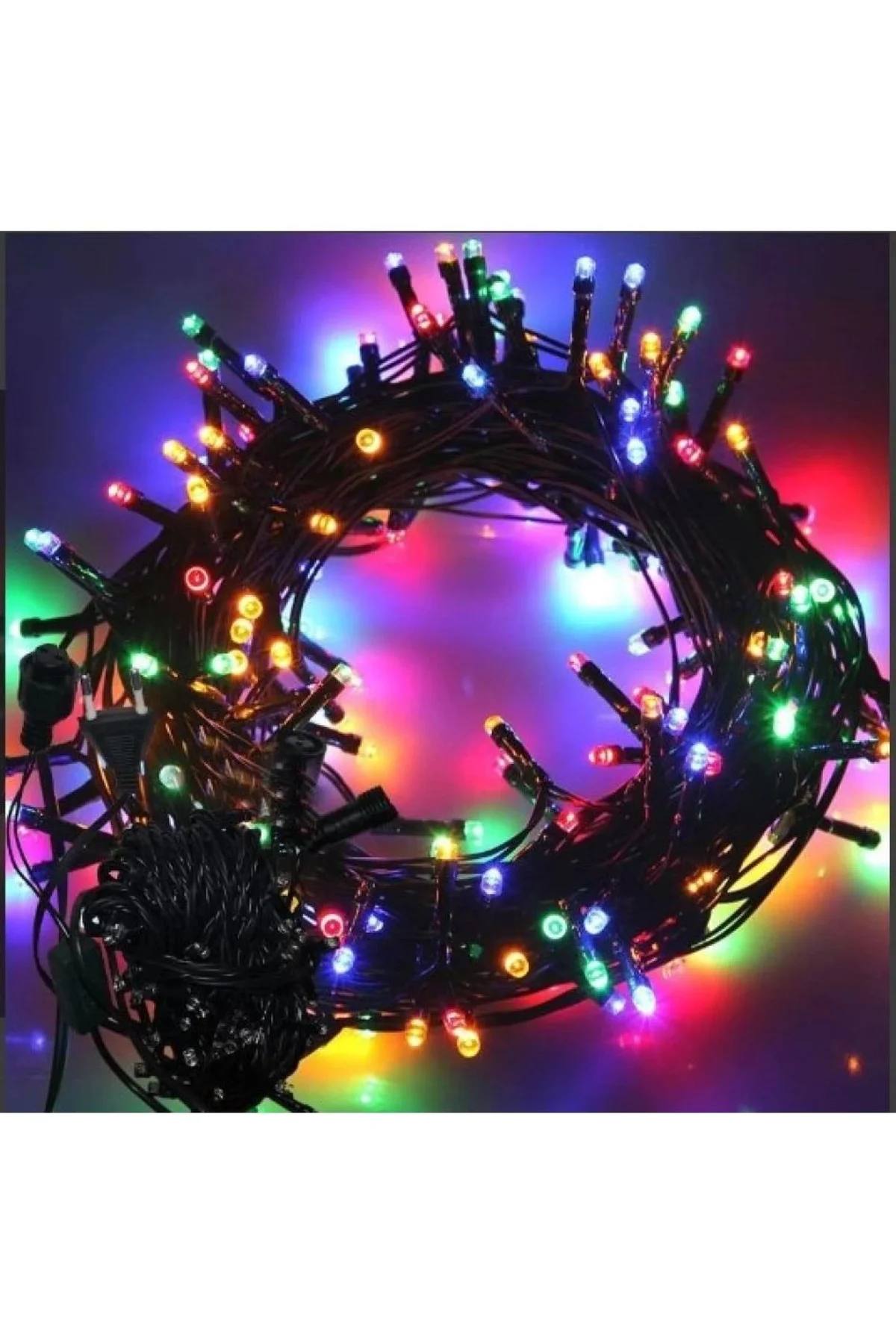 10m 100 Led Boncuk Lamba Rgb Işık Siyah Kablo Mz-18-10