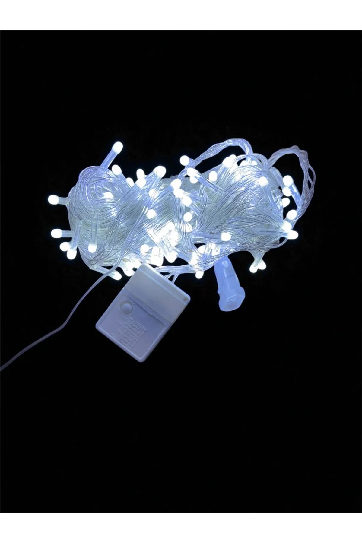 10m 100 Led Damla Uçlu Beyaz Işık Şeffaf Kablo Mz-17-1