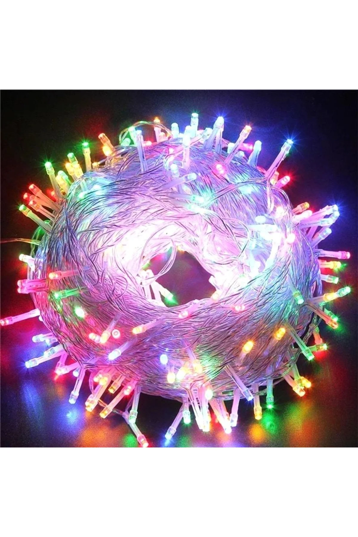 10m 60 Led Rgb 2 Kademeli Şeffaf Kablo Pilli Mz-323