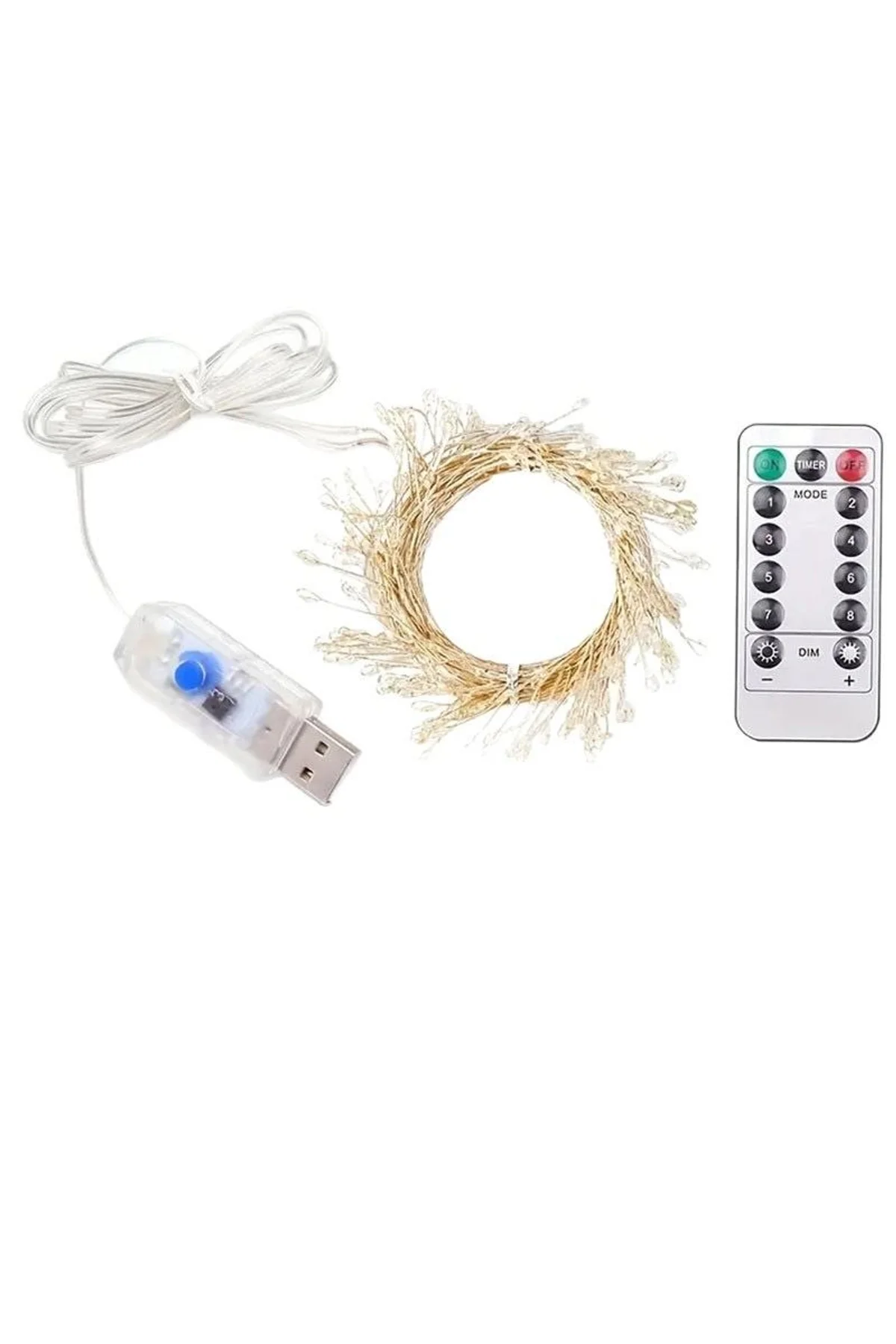 6m 200 Led Gün Işığı Uzaktan Kumandalı 8 Modlu Usb'li - Just Cheap Store Görsel 2