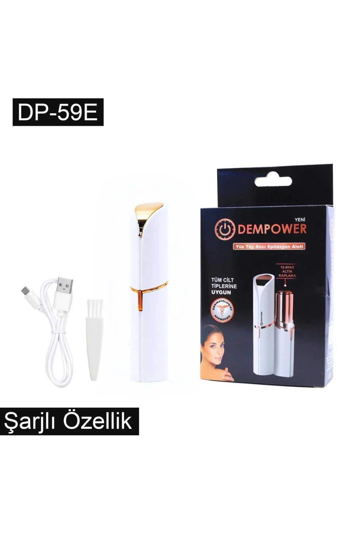 Şarjlı Yüz Tüy Alıcı Epilasyon Aleti Flawles Kısa