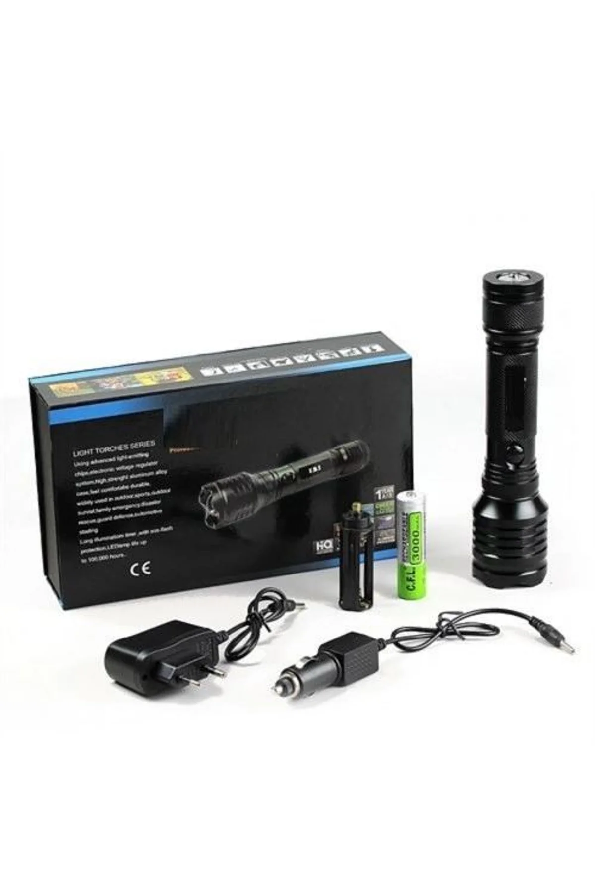 Alüminyum Şarjlı Zoom'lu El Feneri F6055 - Just Cheap Store Görsel 5