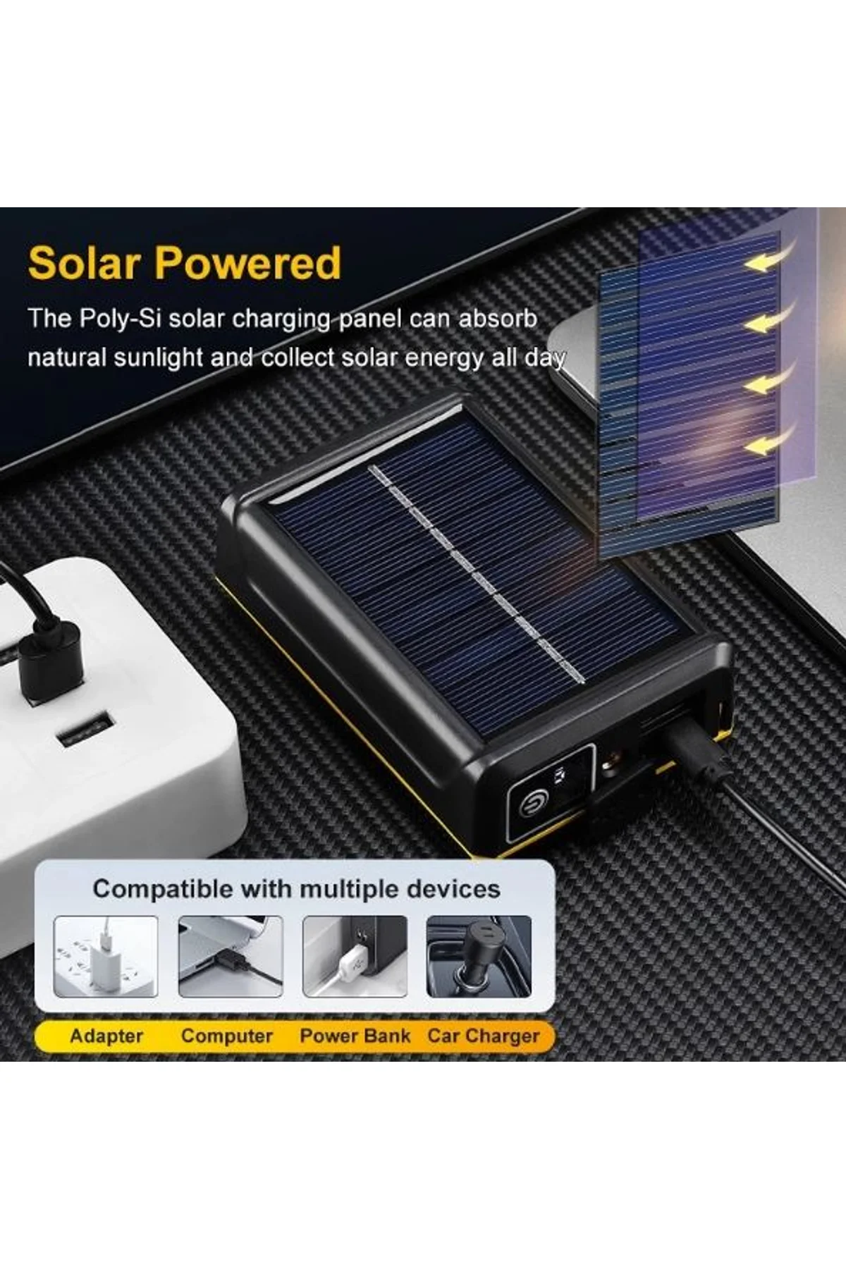Pro F-3003 Alüminyum Pm10-tg Led Type-c Powerbank Ve Solar Şarjlı Kamp Kafa Feneri - Just Cheap Store Görsel 3
