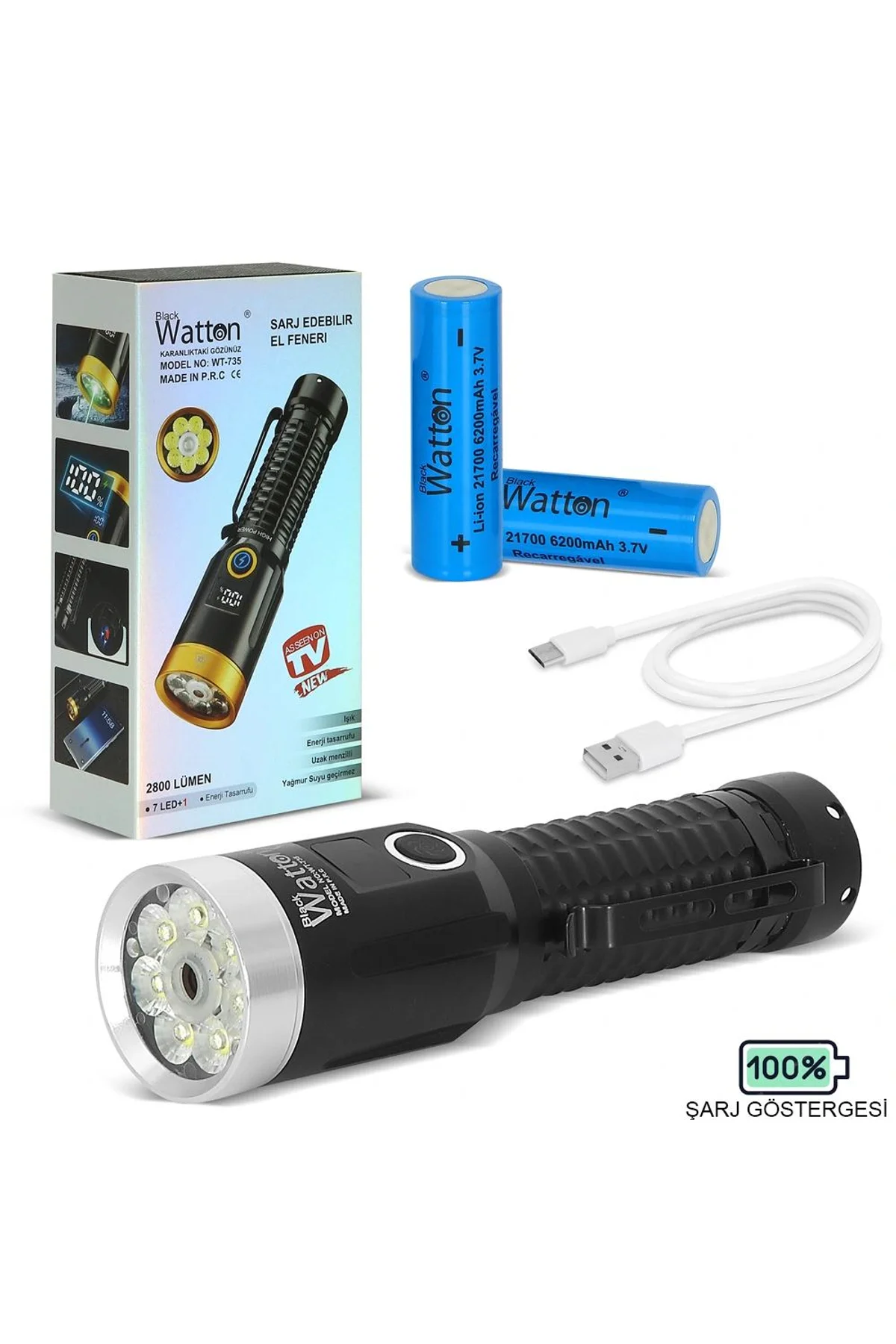 2800 Lümen Özel Seri Yeşil Lazer Özellikli Mıknatıslı Wt-735