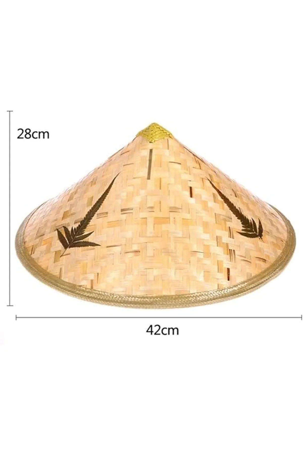 Naturel Renk Cambodia Kamboçyalı Vietnam Şapkası Pvc Hasır - Just Cheap Store Görsel 3