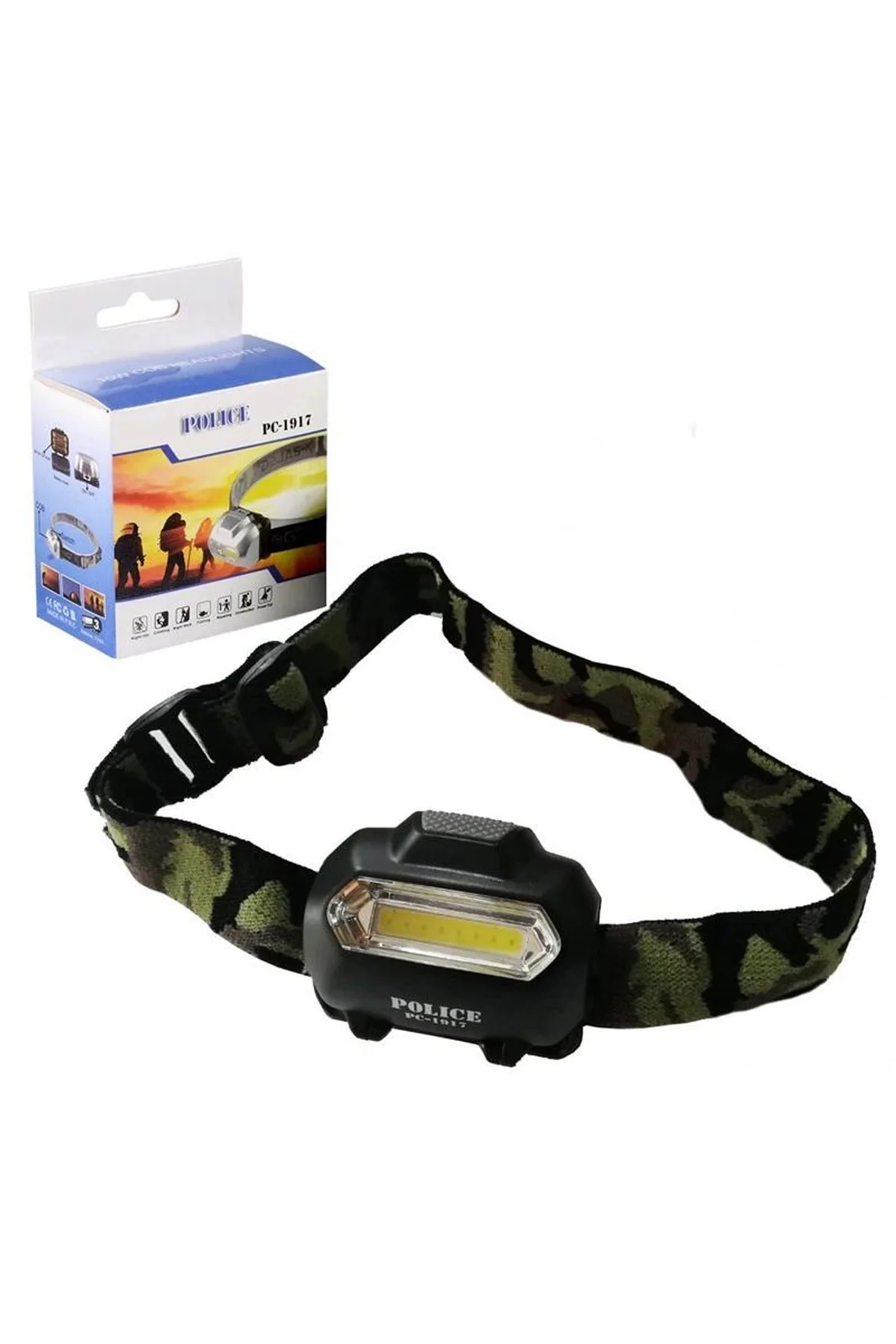 Pc-1917 Cob 3xaaa Pilli Led Kafa Feneri