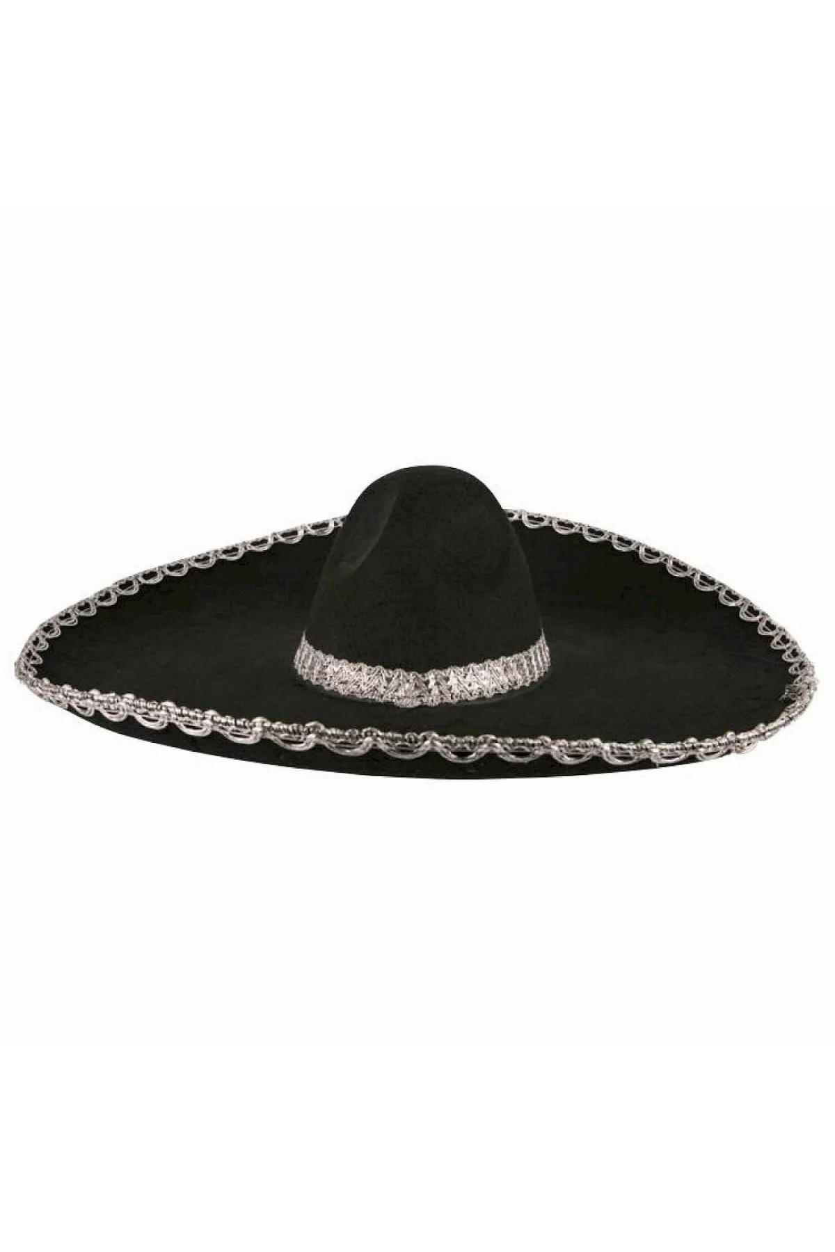 Sombrero Meksika Şapkası Mariachi Gümüş Şeritli Yetişkin Boy - Just Cheap Store Görsel 2