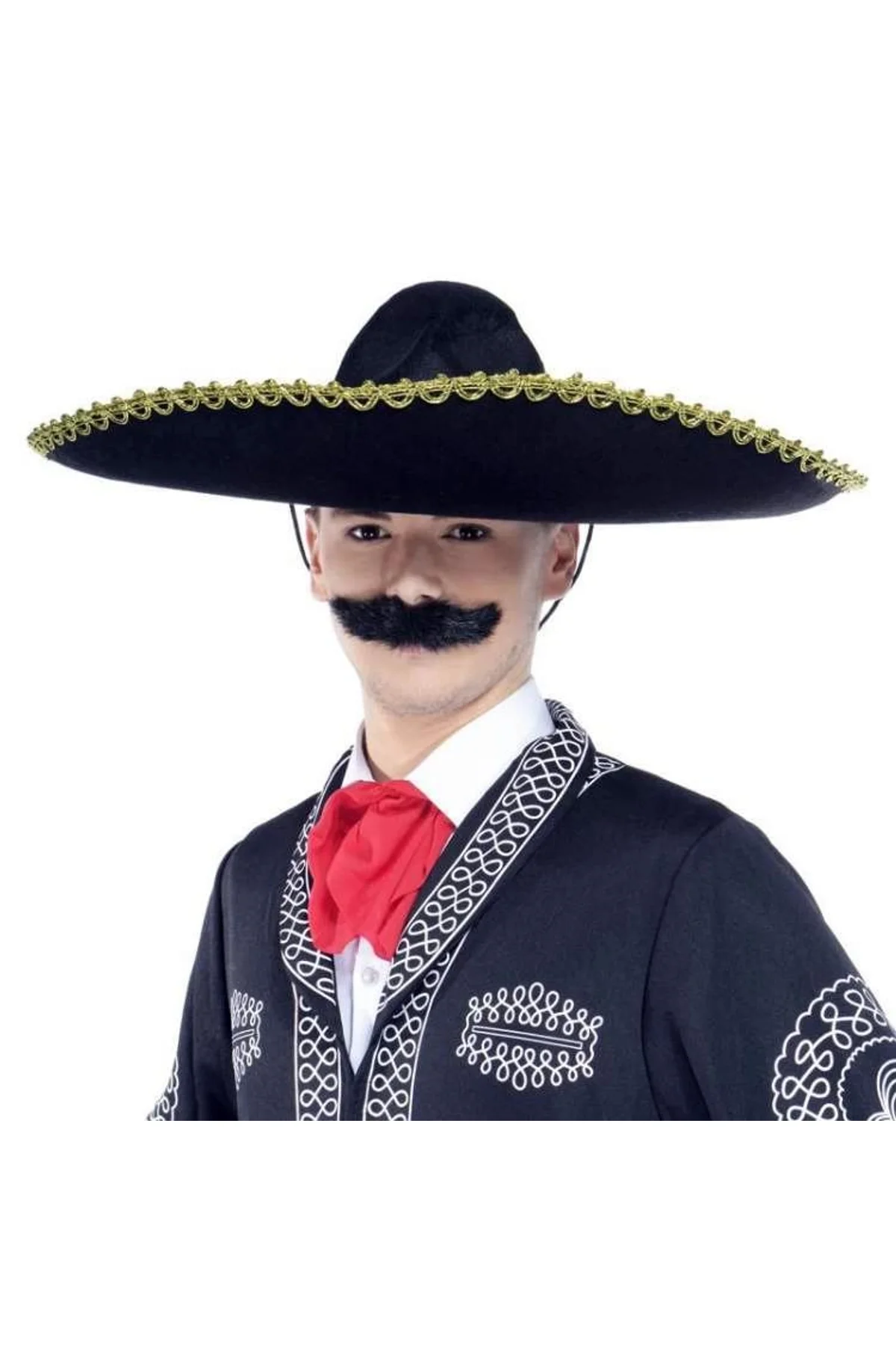 Sombrero Meksika Şapkası Mariachi Altın Şeritli Yetişkin Boy - Just Cheap Store Görsel 3