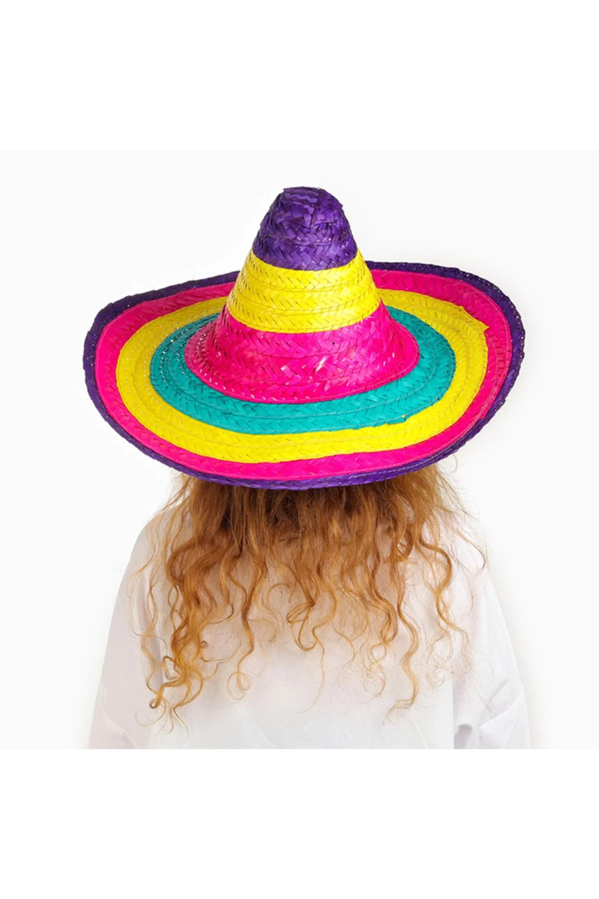 Sombrero Meksika Şapkası Renkli Örme Hasır Çocuk Boy - Just Cheap Store Görsel 2