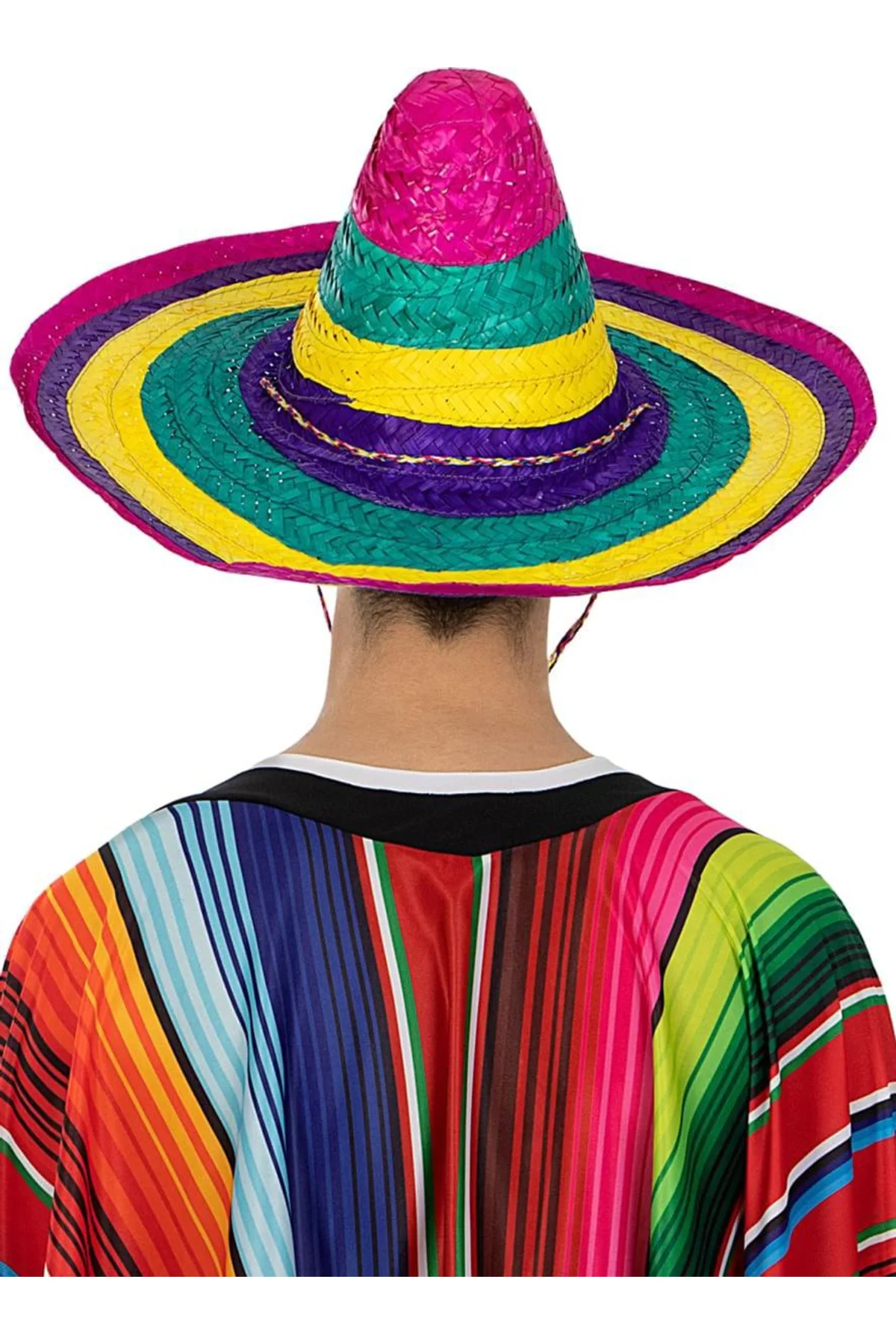 Sombrero Meksika Şapkası Renkli Örme Hasır Yetişkin Boy - Just Cheap Store Görsel 3