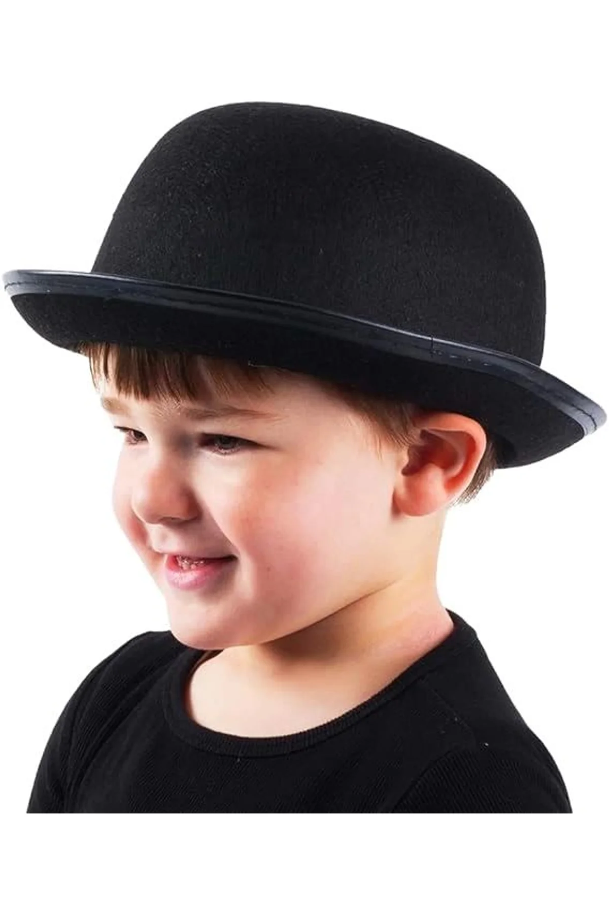 Charlie Chaplin Stil Çocuk Şapkası – Siyah Melon Parti Şapkası - Just Cheap Store Görsel 3