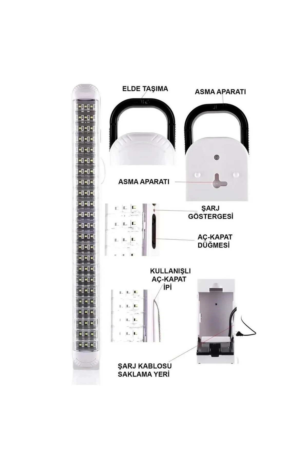 Ledpoint Lp-6069 Akülü 69 Led Şarjlı Işıldak - Just Cheap Store Görsel 4