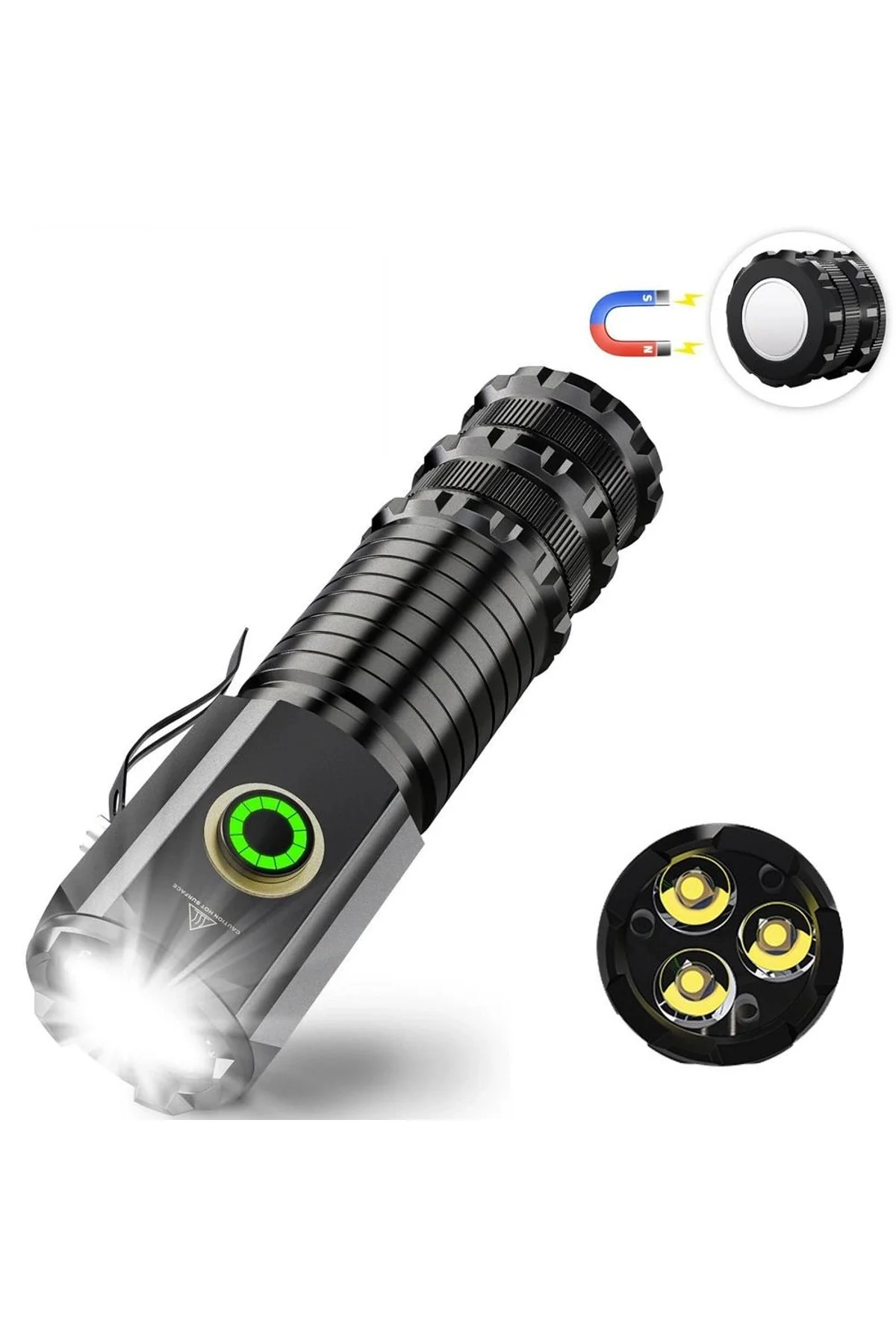 Wison Ws-3838 1500 Lümen Mıknatıslı Usb Şarjlı El Feneri