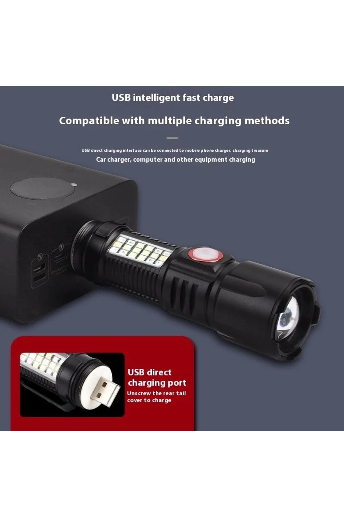 Wison Ws-2828 1000 Lümen Mıknatıslı Usb Şarjlı El Feneri - Just Cheap Store Görsel 5