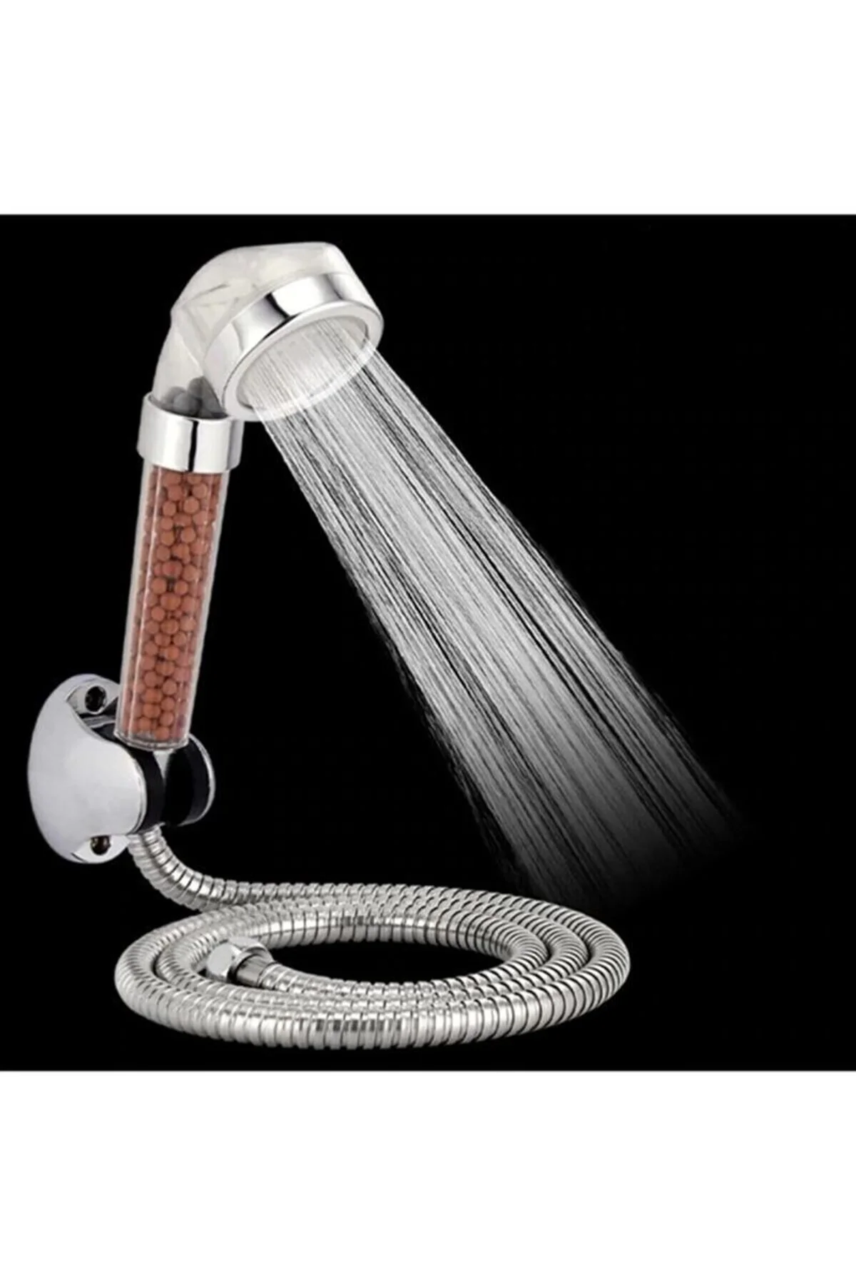 Filtreli Ve Su Tasarruflu Arıtmalı Duş Başlığı Seti Boncuklu Başlık Hortum Ve Mafsal Set - Just Cheap Store Görsel 2