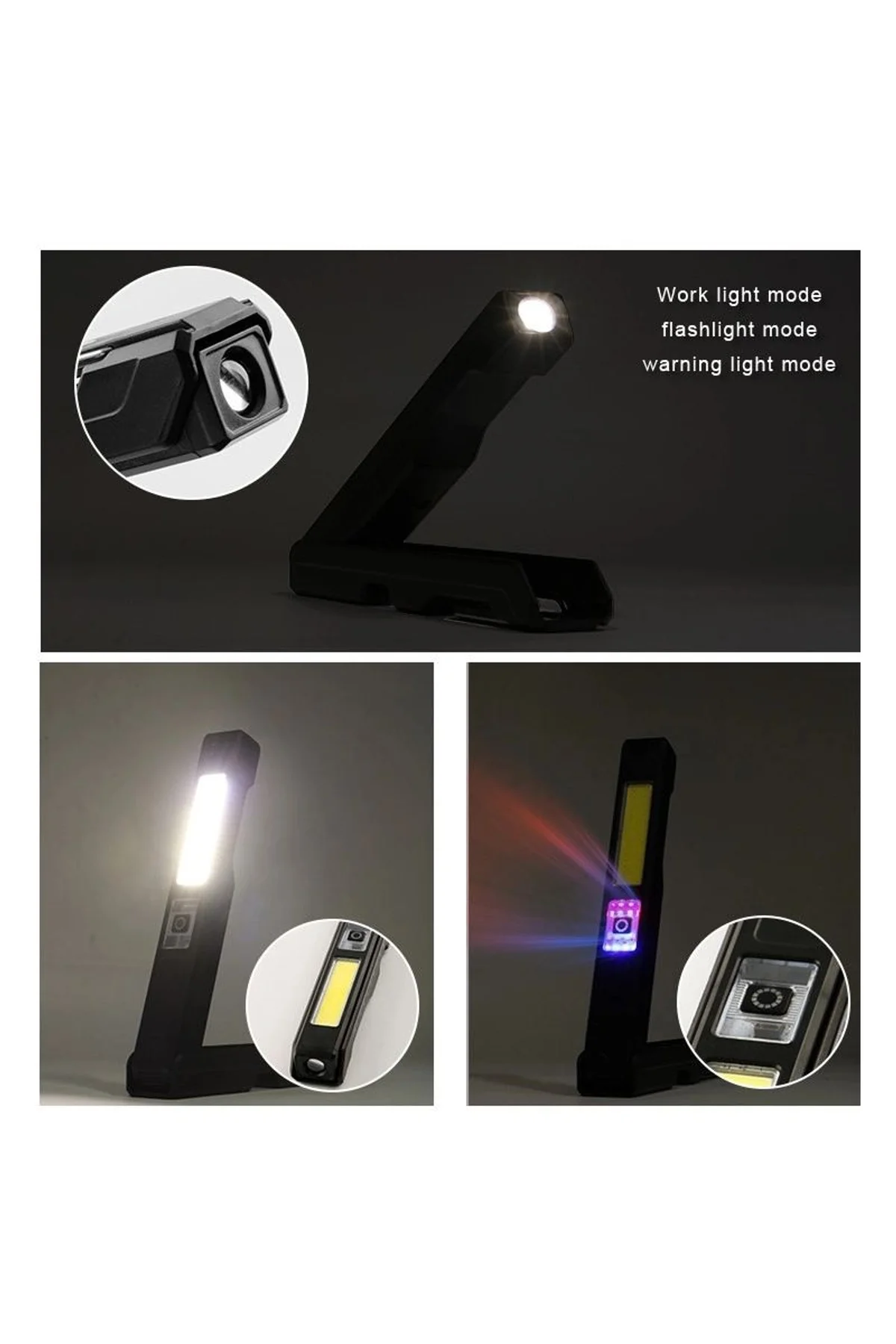 Gold Silver Gs-2070 30w Şarjlı Mıknatıslı Katlanabilir Led Çalışma Tamirci Feneri - Just Cheap Store Görsel 4